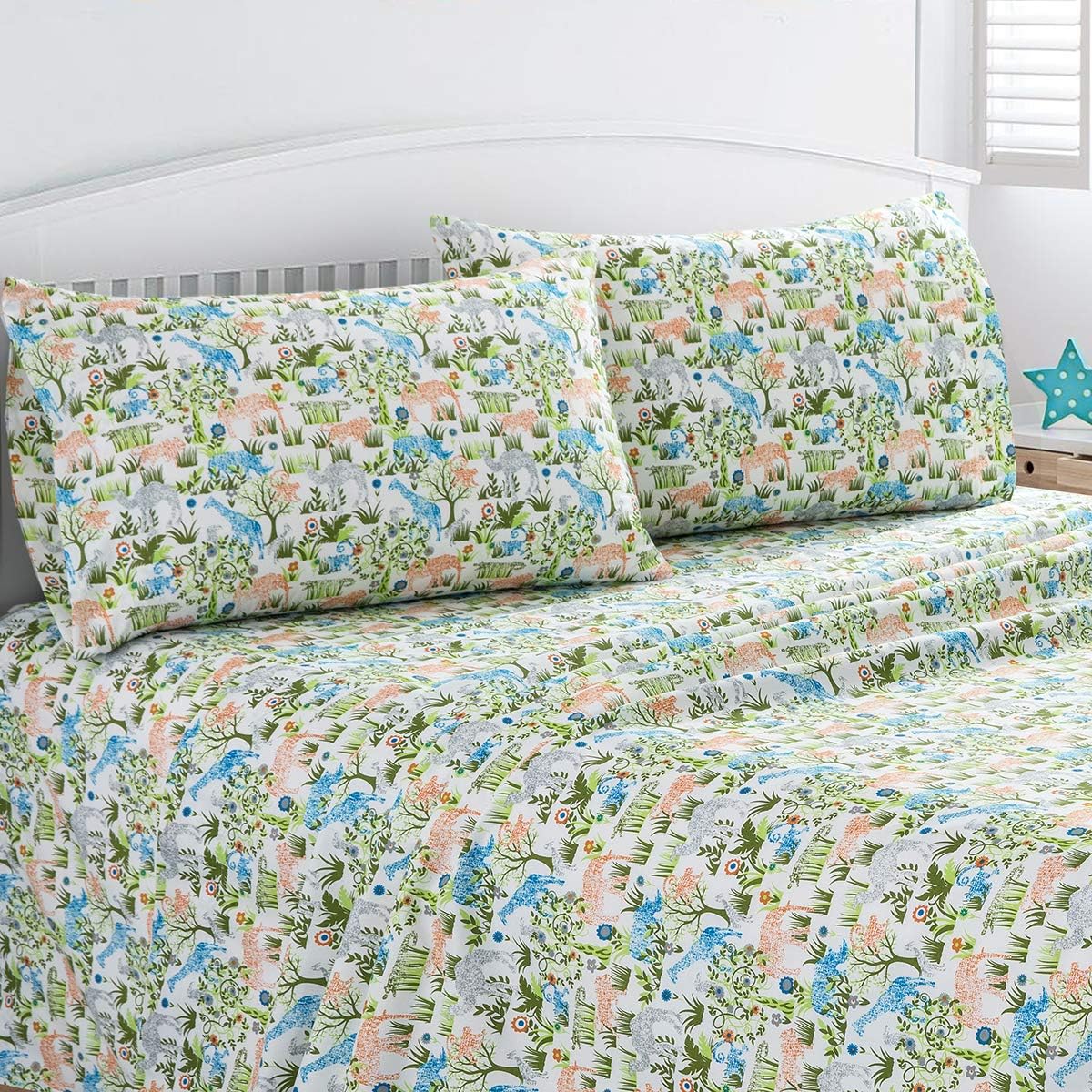 Vonty Jungle Kids Bed Sheet Set Twin