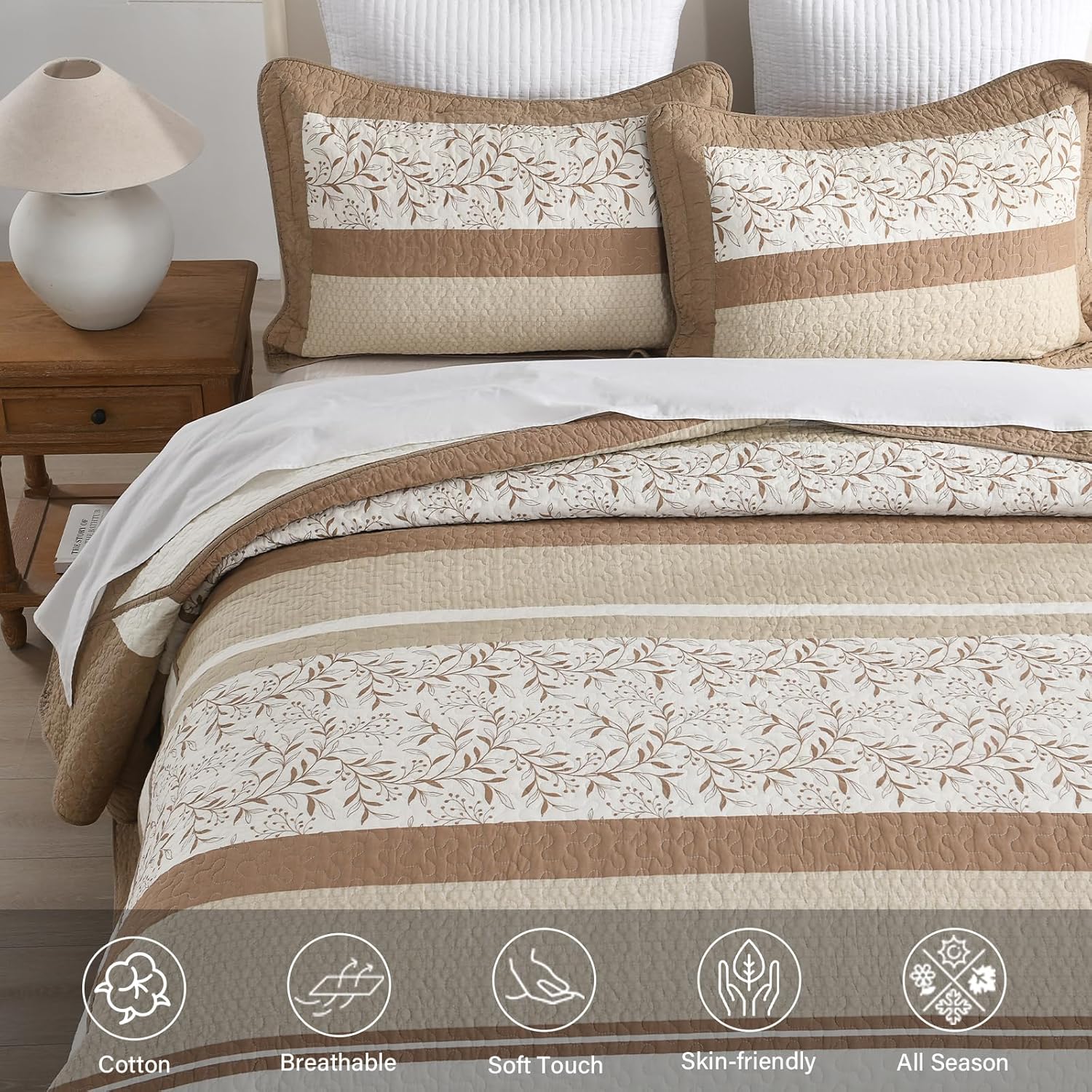 Quilta 100 Cotton Bedspread Set California King Size