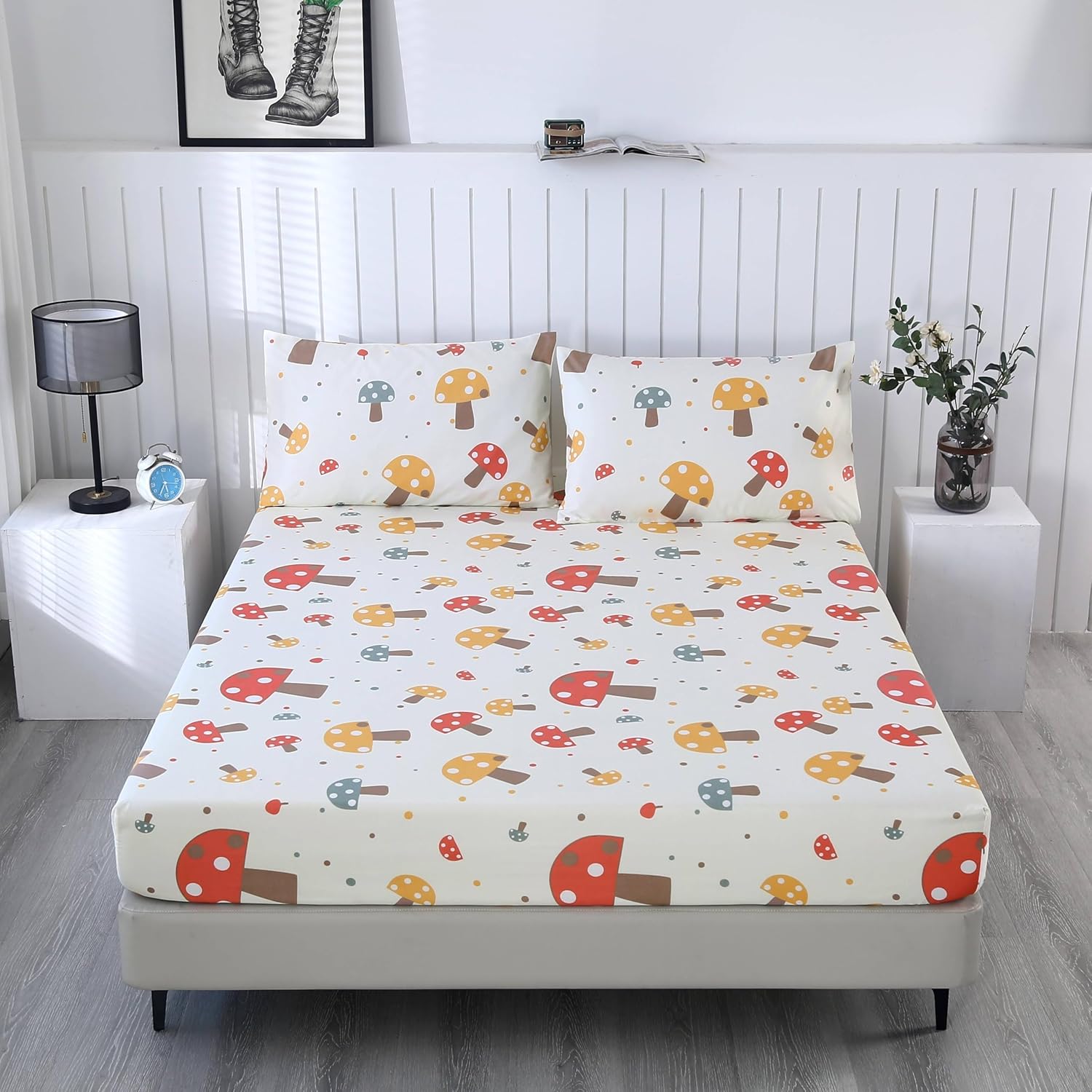SDIII Cute Mushroom Twin Sheet Set with Pillowcases 1