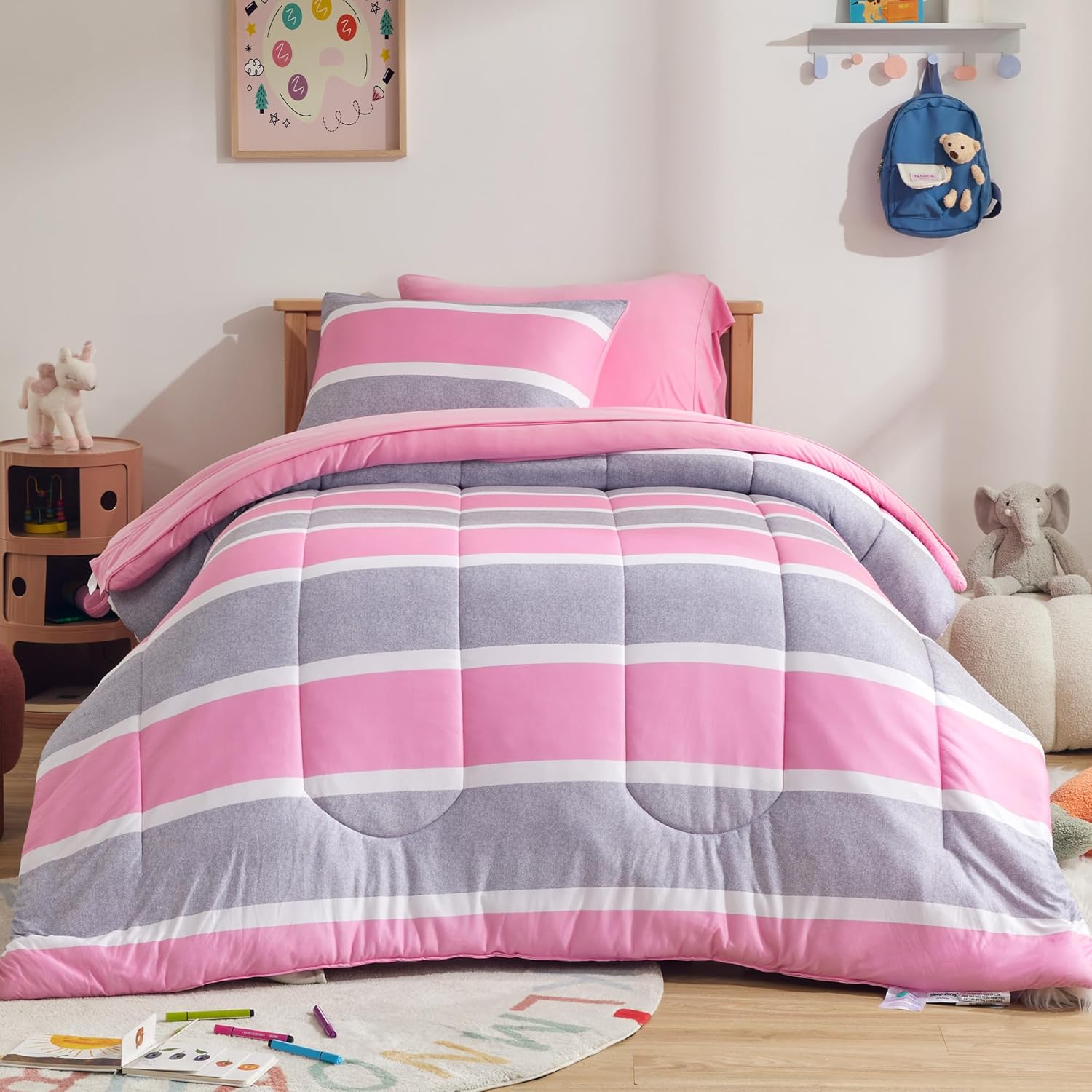 SLEEP ZONE Kids Comforter Set Full Queen Size