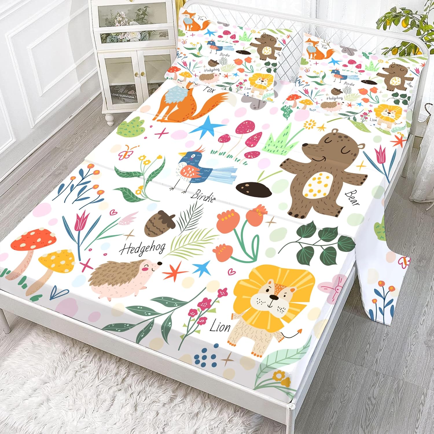 EDGZKO Queen Size Animal Print Bedding Set