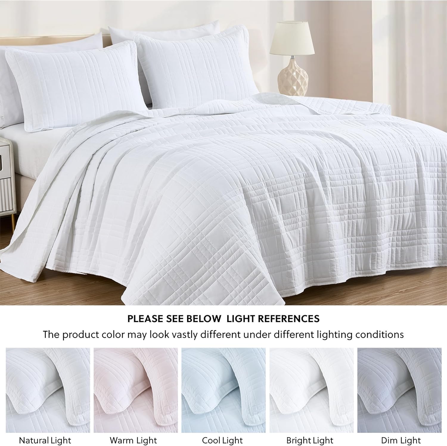 Chezmoi Collection Kingston King Size Bedspread Set 3-Piece