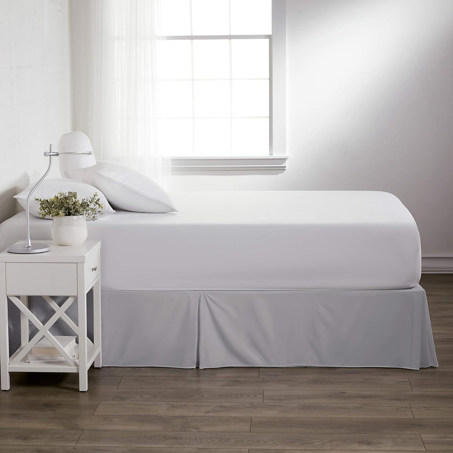 IENJOY Home Pleated Bed Skirt for King Size