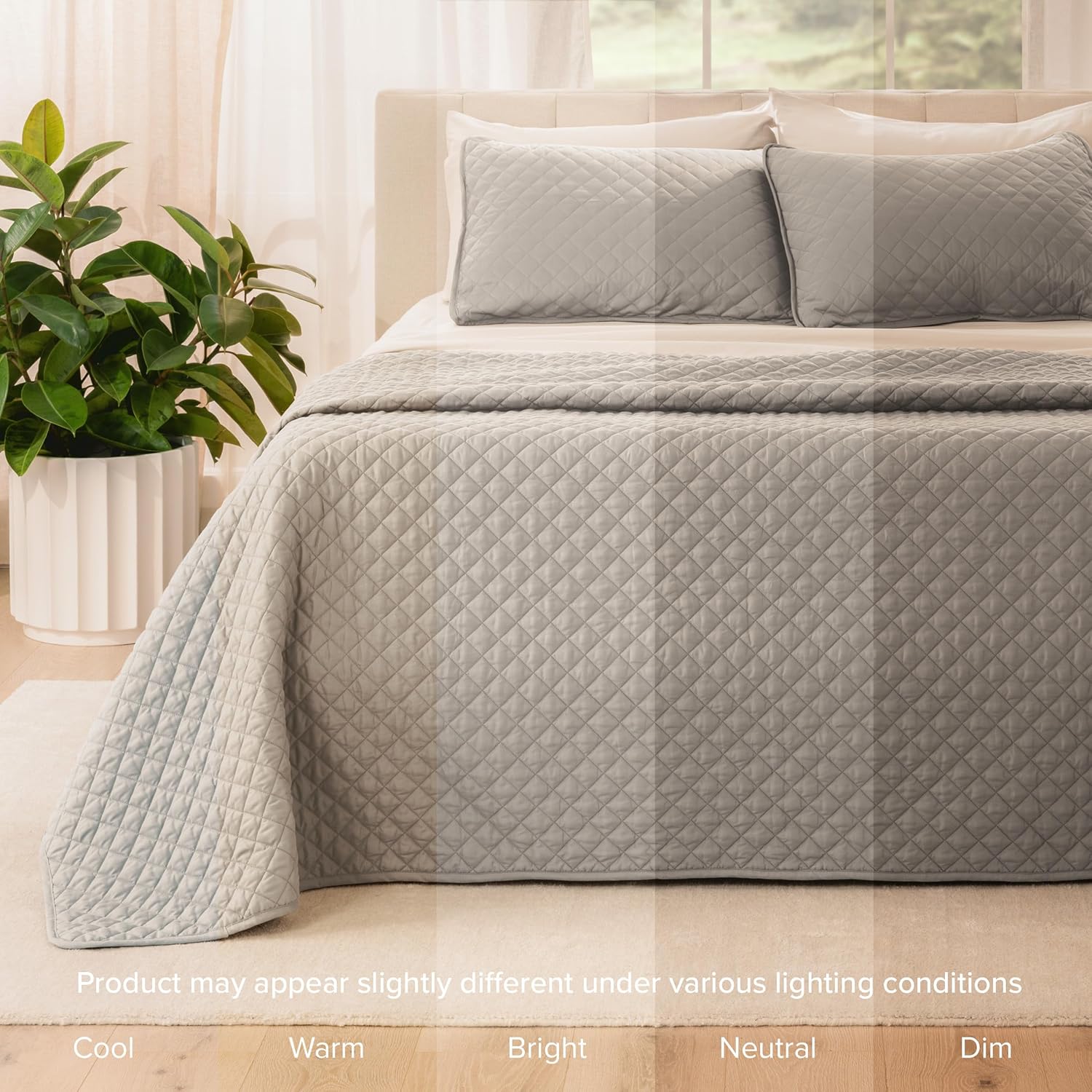 Bare Home Coverlet Set - TwinTwin XL Light Grey