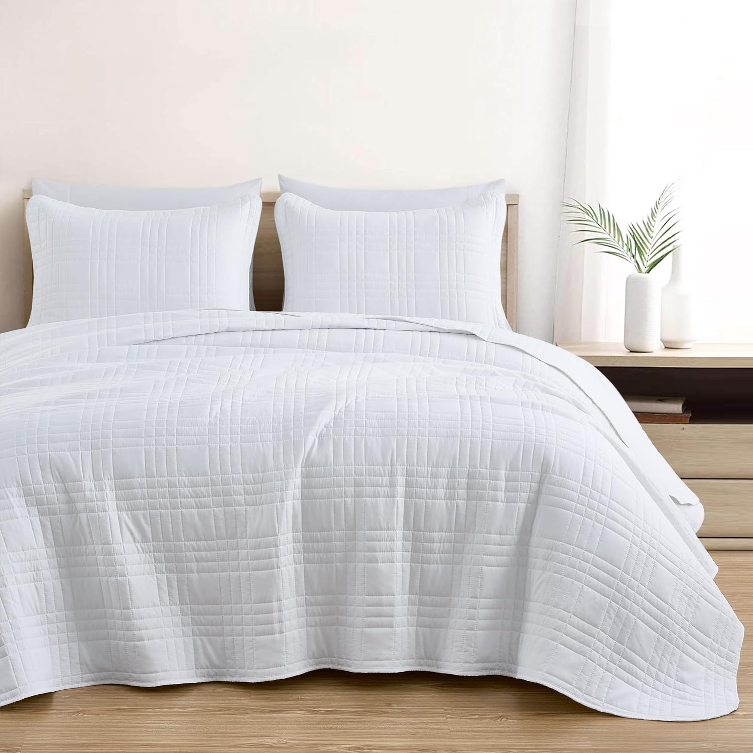 Chezmoi Collection Kingston King Size Bedspread Set 3-Piece