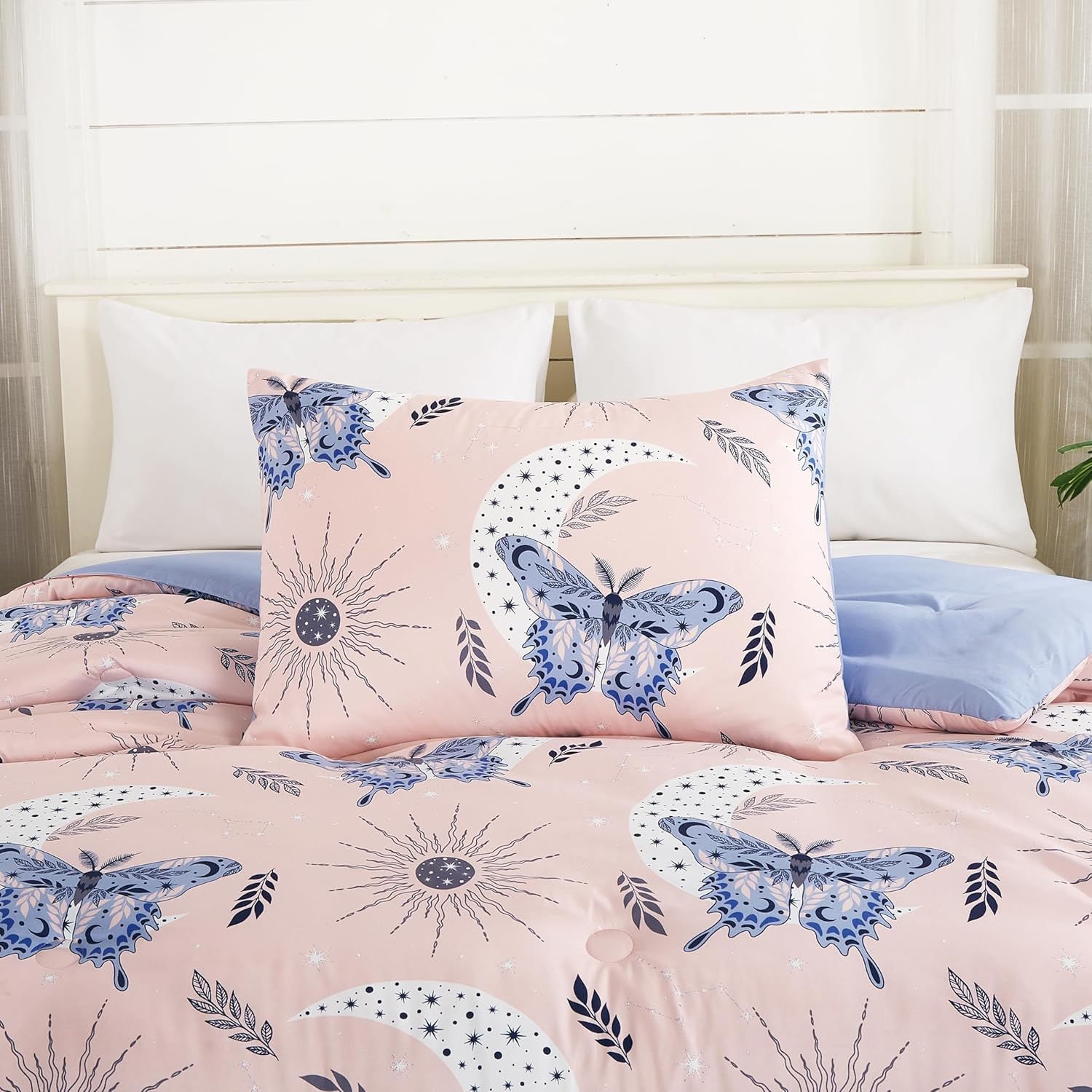 Chezmoi Collection 3-Piece Butterfly Kids Comforter Set