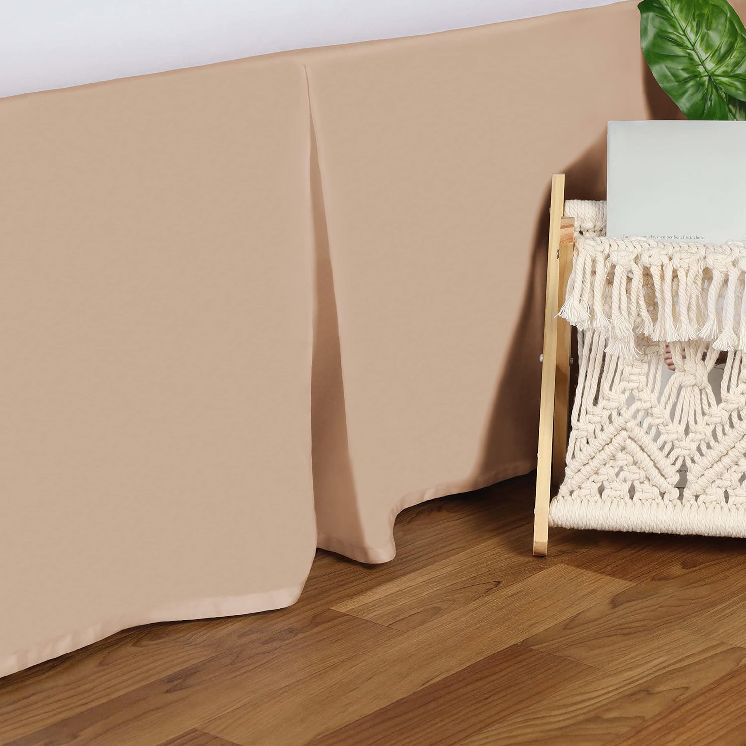 Superior Combed Cotton Bed Skirt King Beige