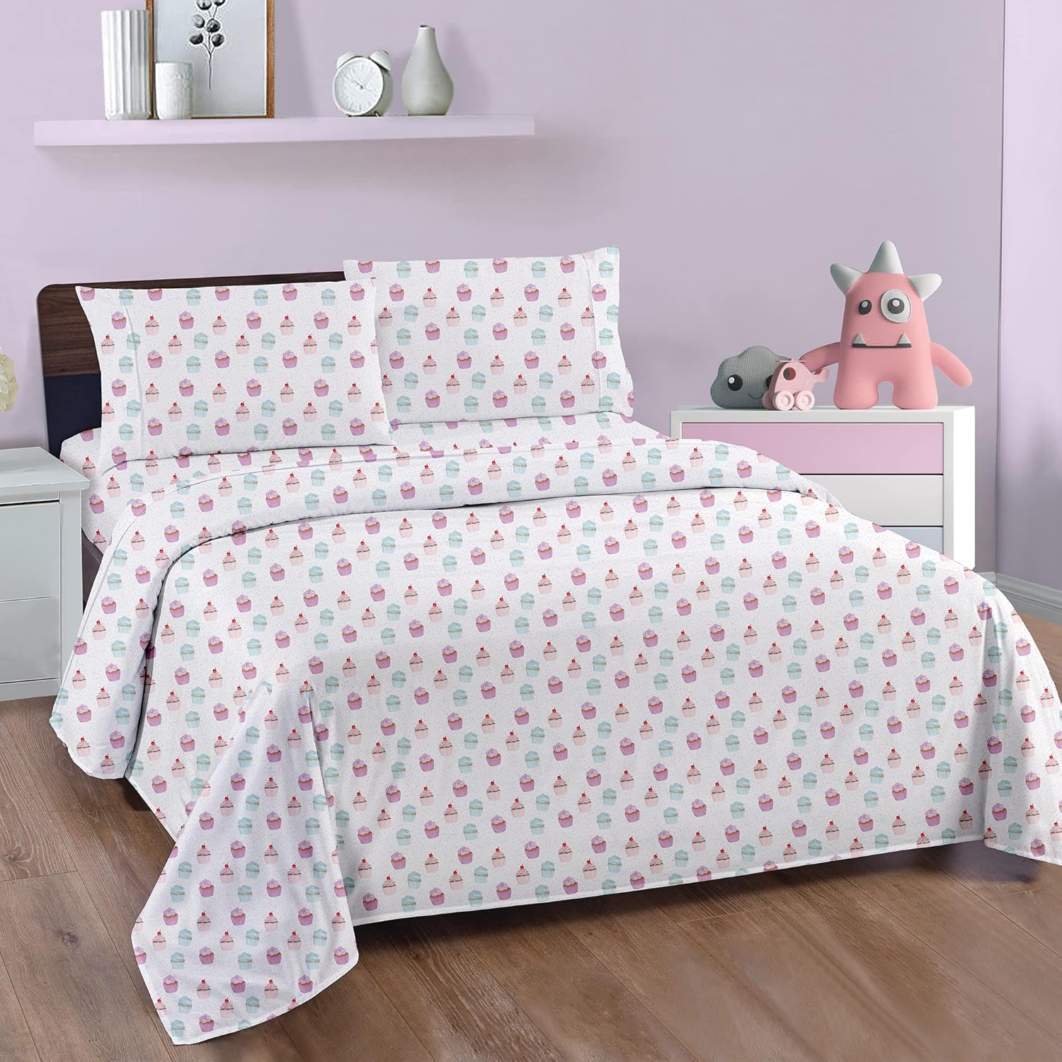 Softan Kids Bed Sheet Set Twin Size Ice Cream Pattern