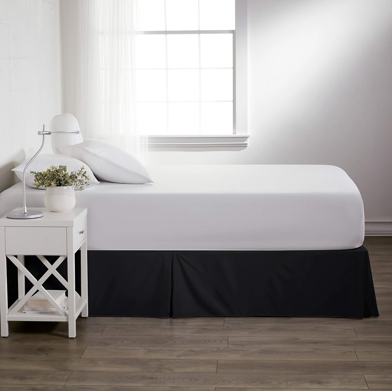 ienjoy Home California King Bed Skirt - Black
