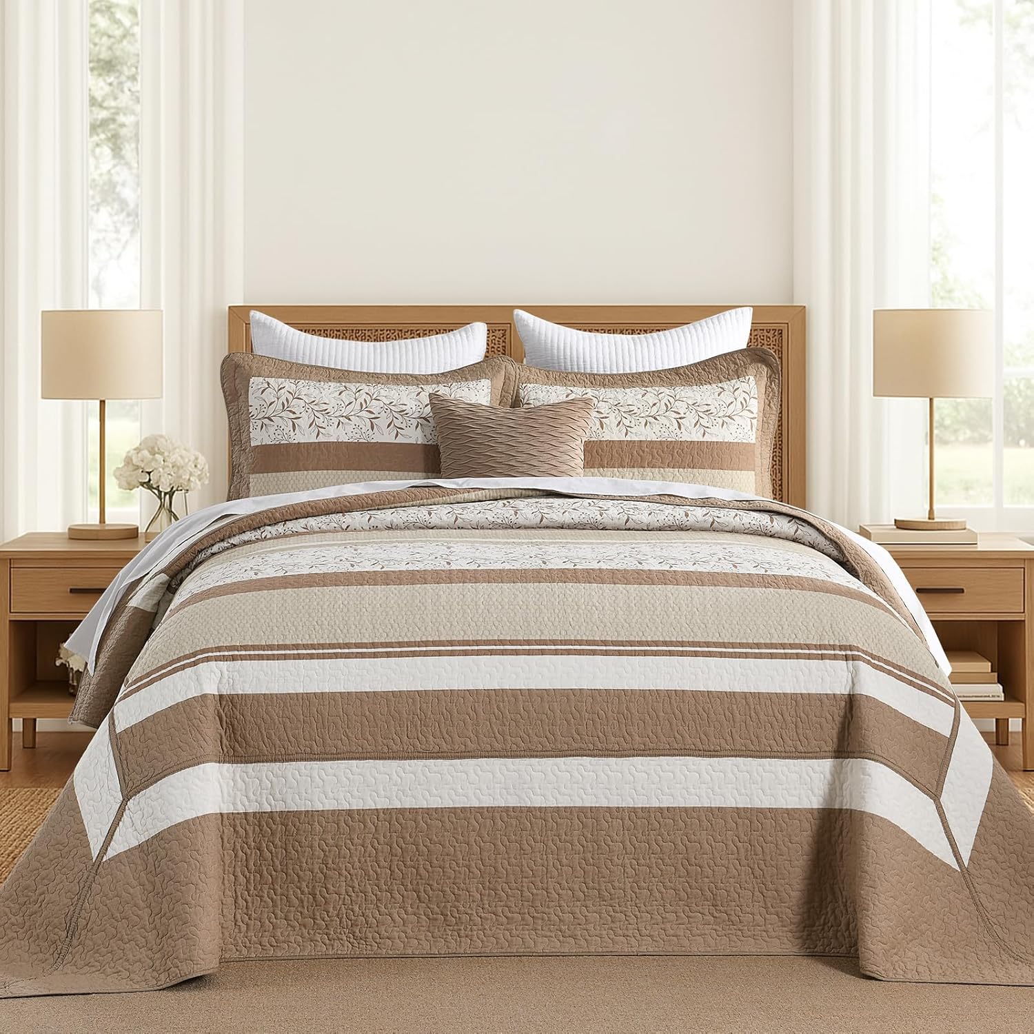 Quilta 100 Cotton Bedspread Set California King Size