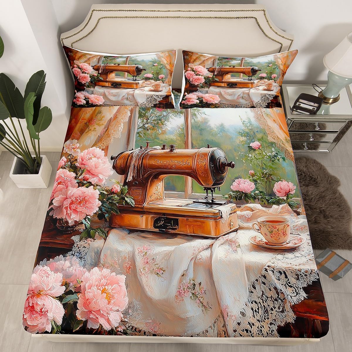 Manfei Sewing Kids Sheet Set 4PCS