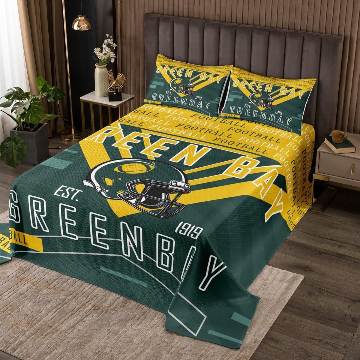 Feelyou Football Coverlet Set Queen Size