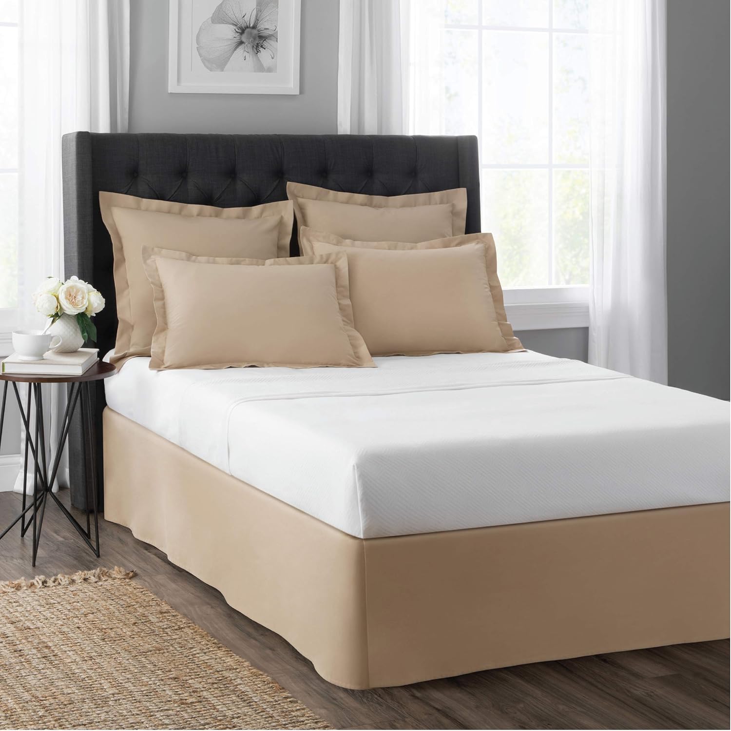 Todays Home Classic Tailored Bed Skirt Mocha Twin Size