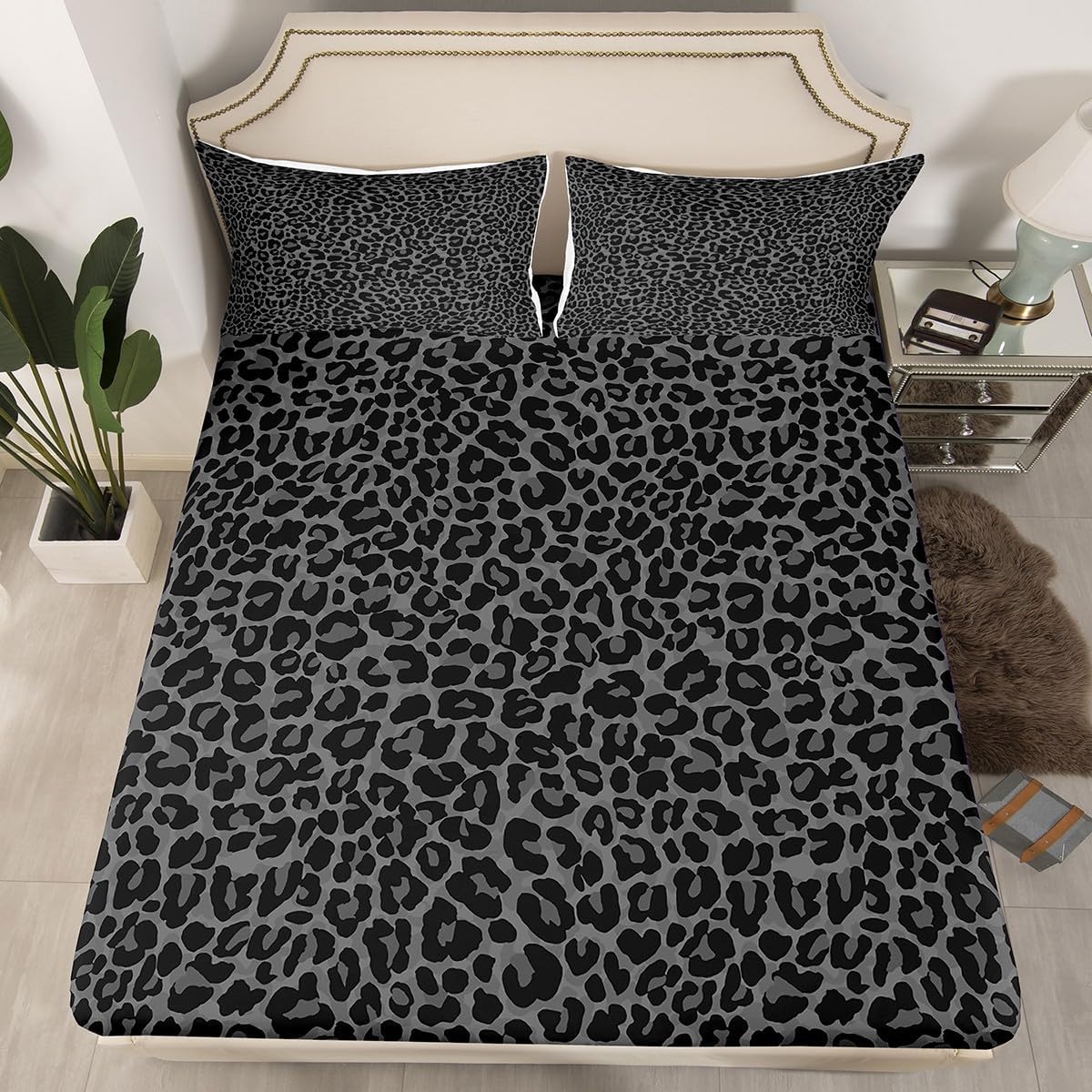 Erosebridal African Cheetah Sheet Set King Size 1