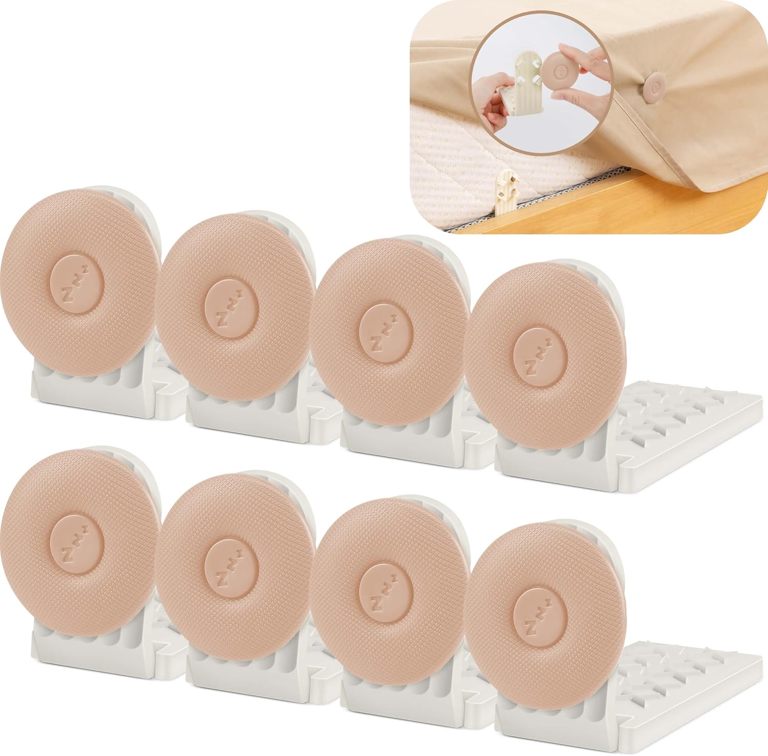 Cailoda Sheet Fasteners Set of 12 Bed Sheet Clips Pink