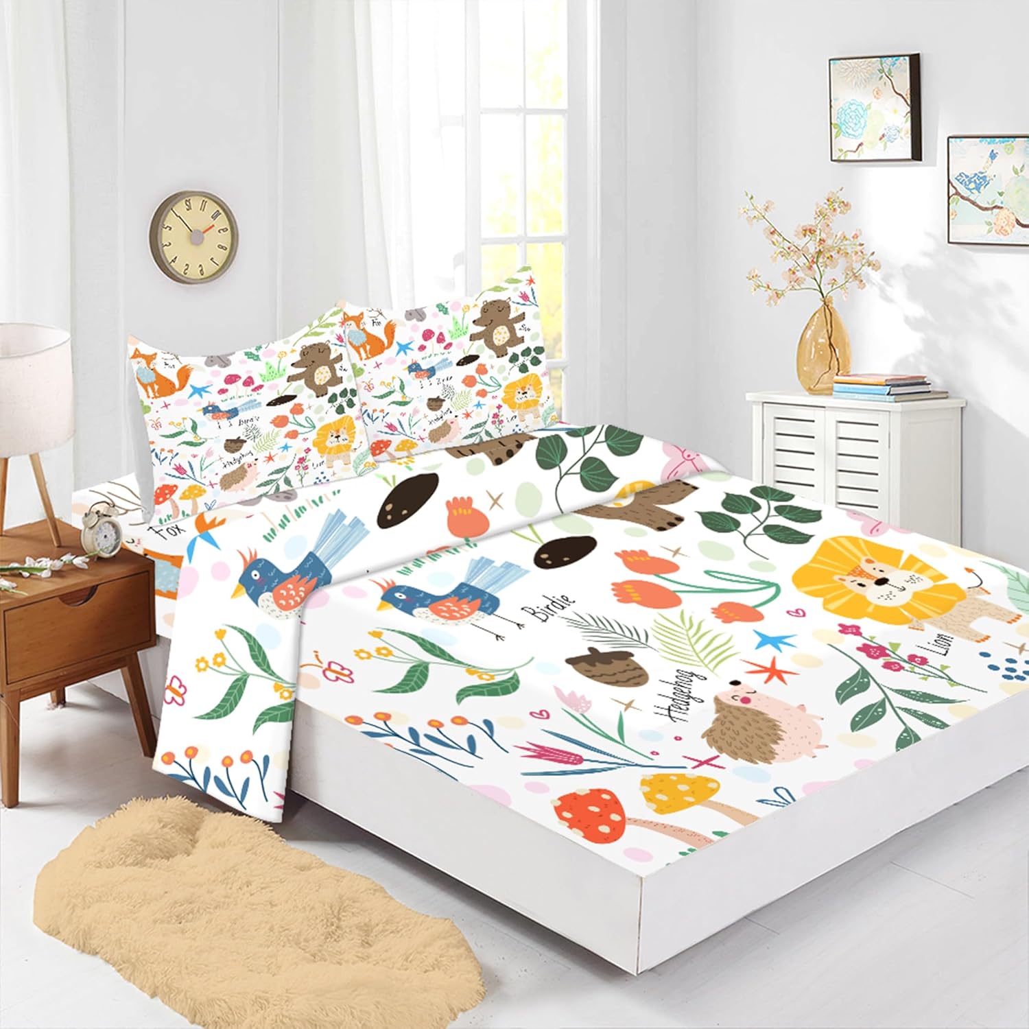 EDGZKO Queen Size Animal Print Bedding Set