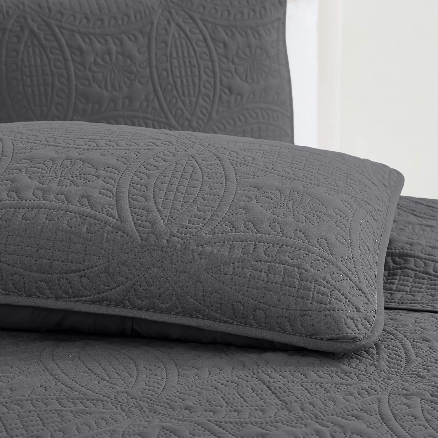Mellanni King Bedspread Coverlet Set - Gray