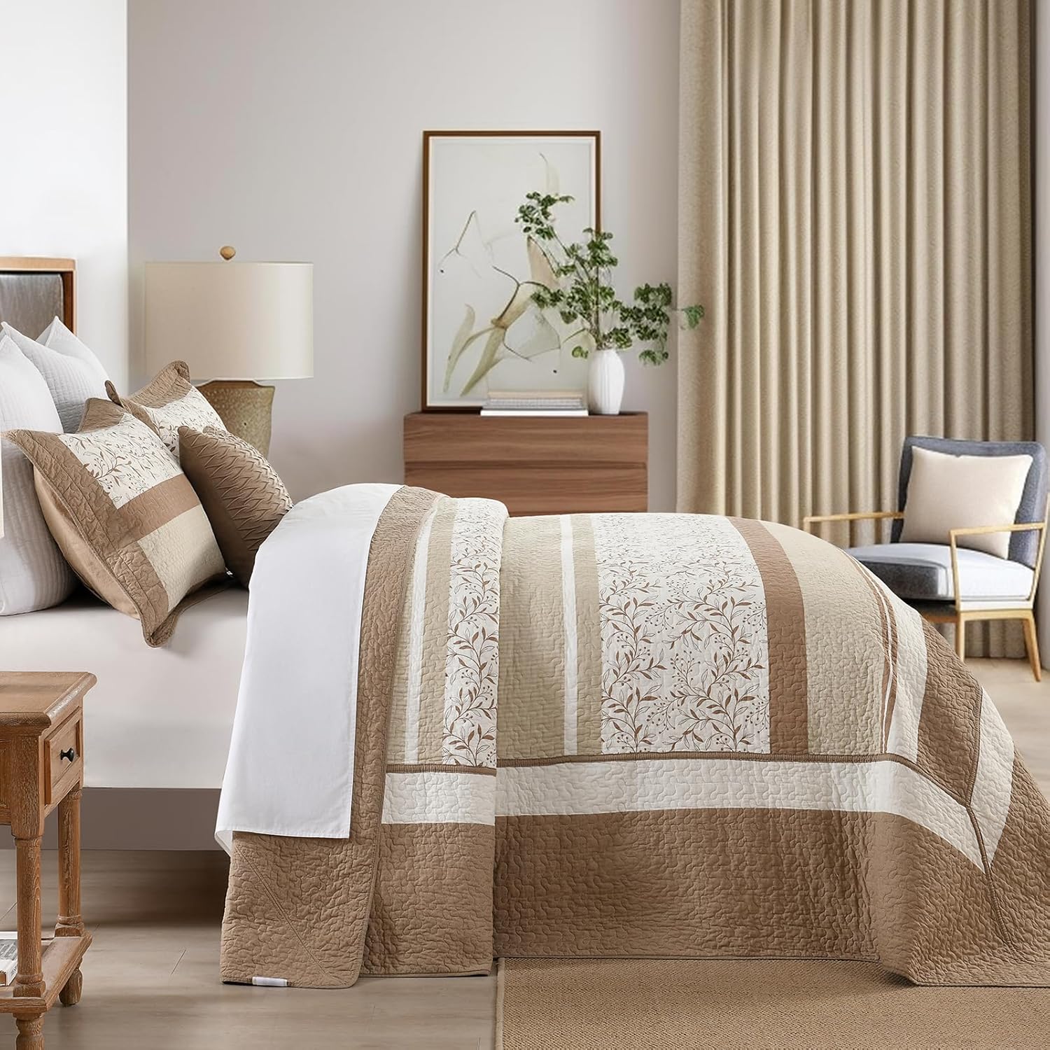 Quilta 100 Cotton Bedspread Set California King Size