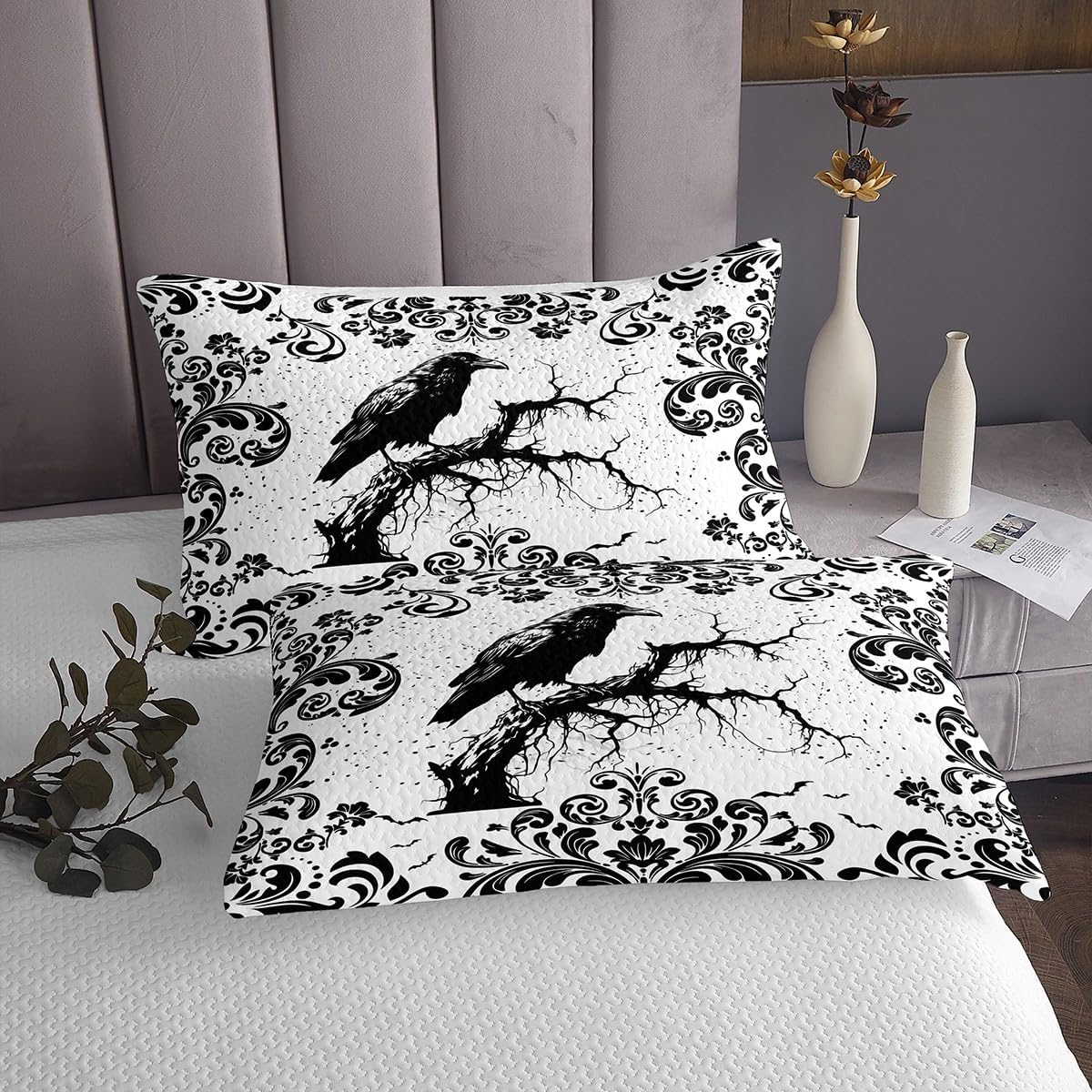 Erosebridal Gothic Damask Bedspread Set Twin Size 1