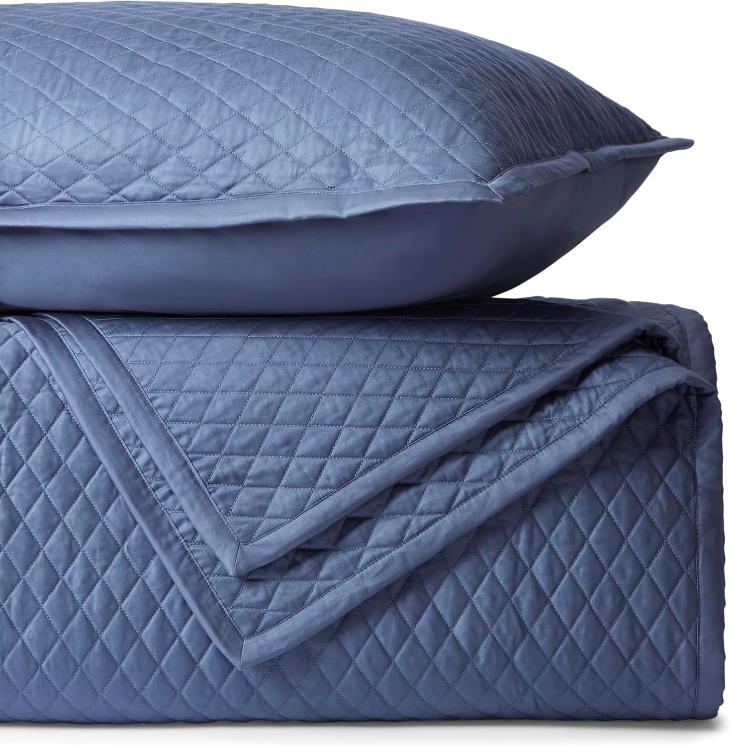 BIOWEAVES Organic Cotton Quilt Twin Set - GOTS Certified Diamond Stitched