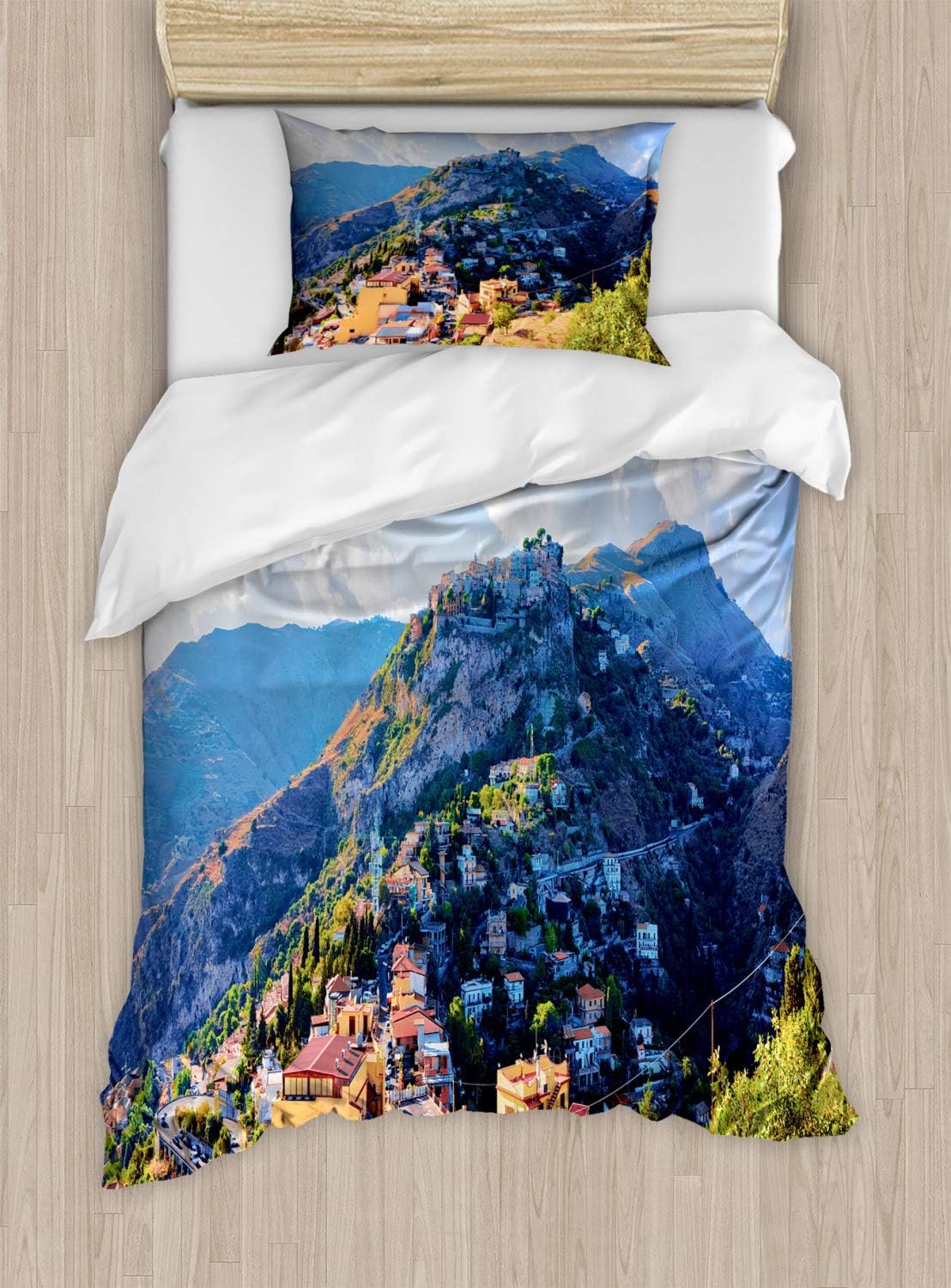 Ambesonne Sicily Duvet Cover Set with Pillow Sham 1