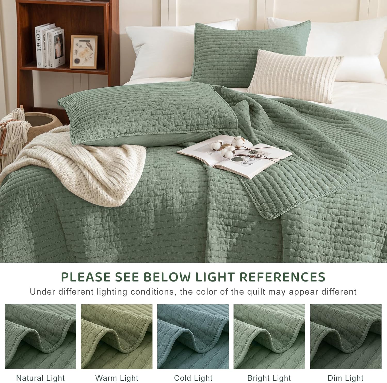 Sanracie 3PCS Extra Large King Quilt Set