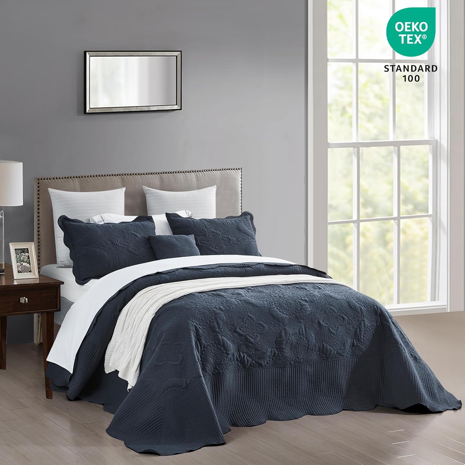 HZ HY Oversized King Bedspread Set 5 Piece 1