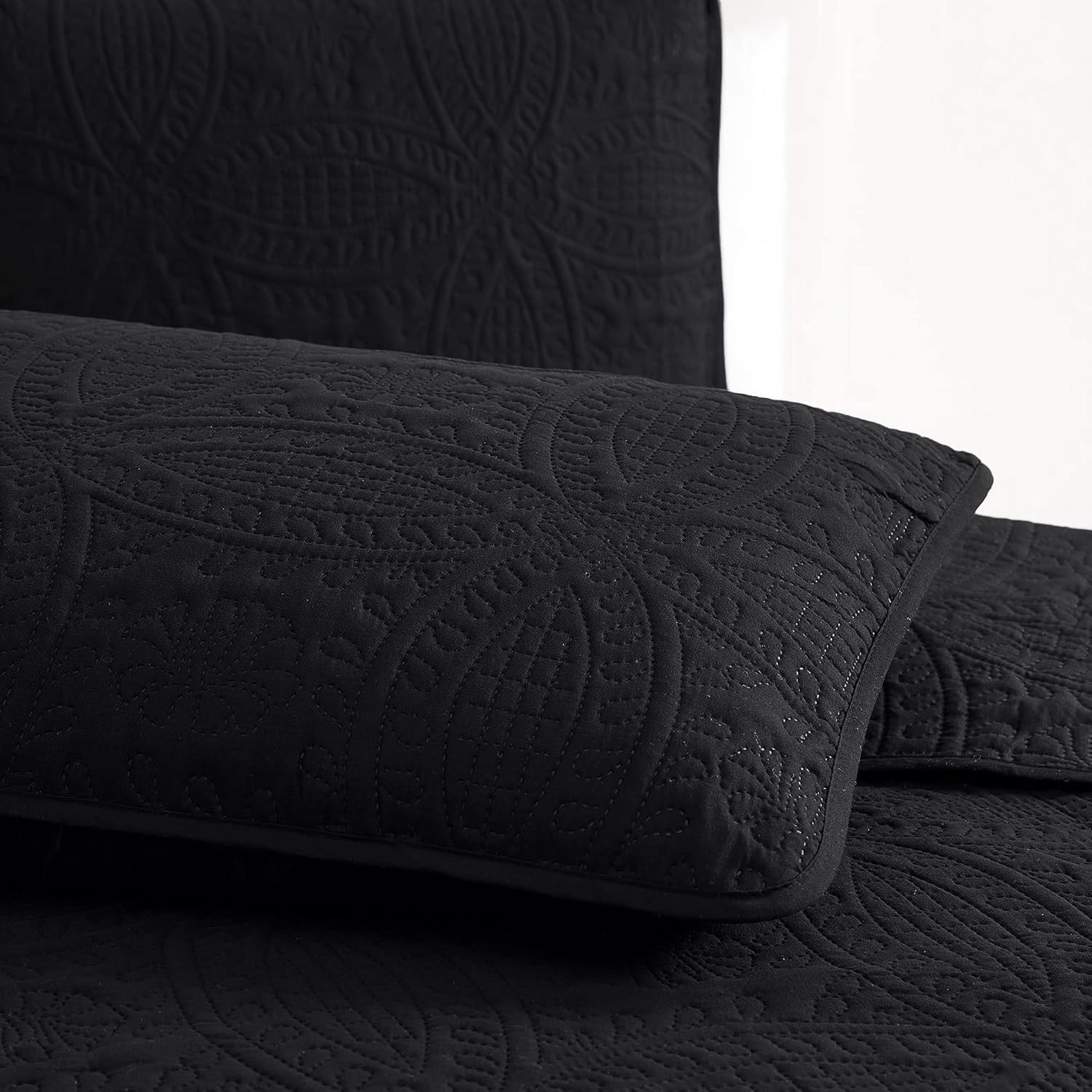 Mellanni Twin Bedspread Coverlet Set - Black