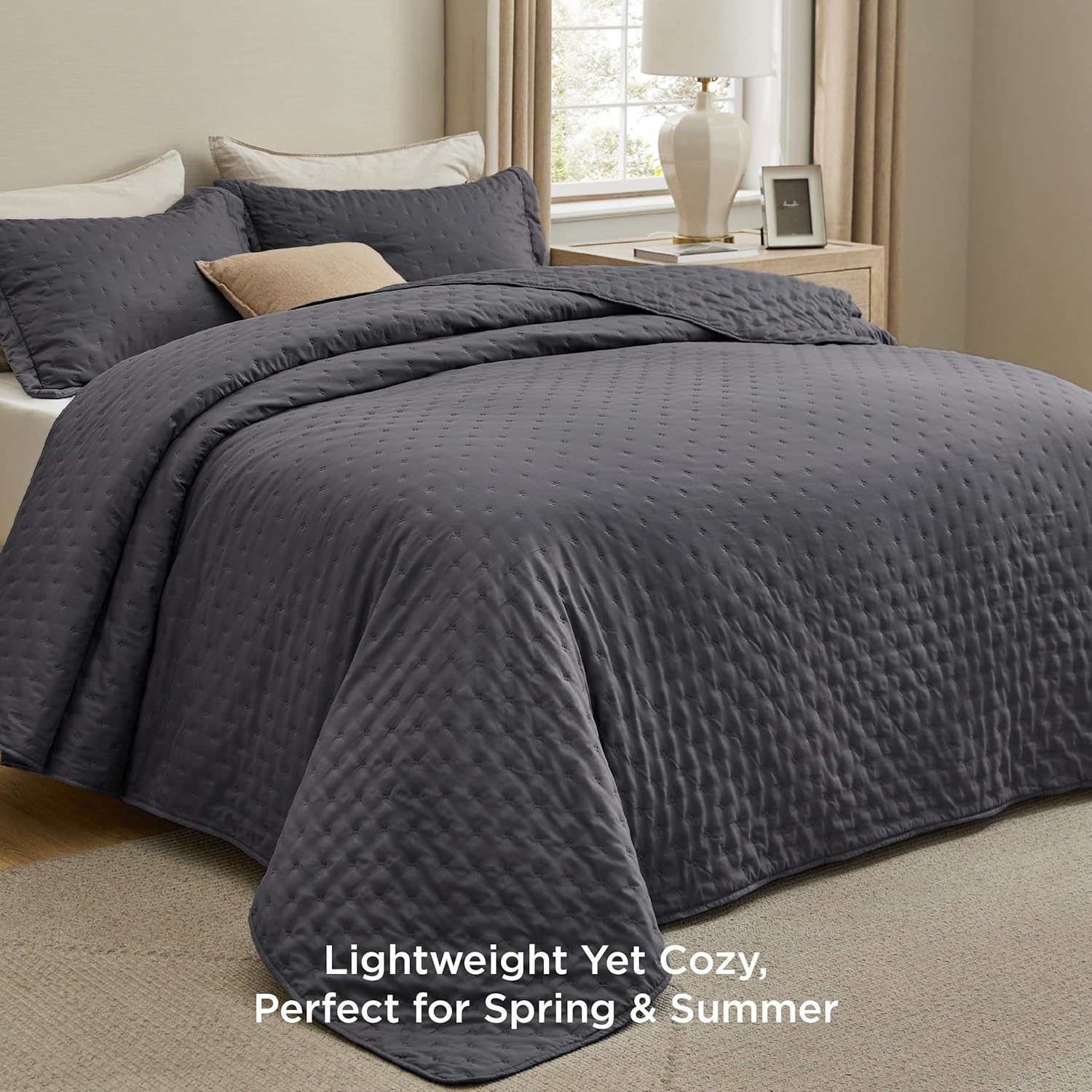 Bedsure California King Quilt Set - Ultra Soft Breathable