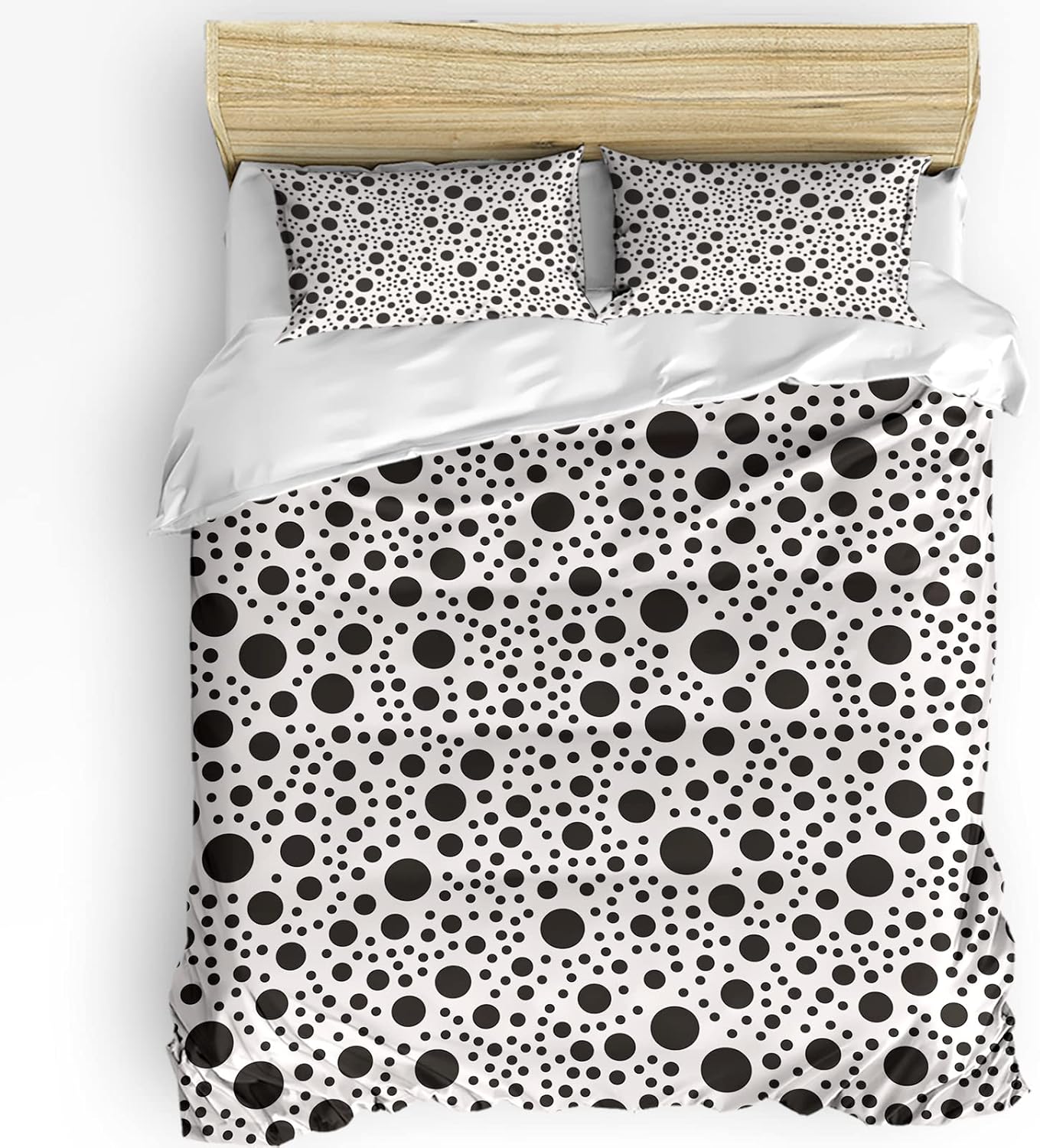 LooPoP California King Duvet Cover Set with Zipper and 2 Pillow Cases