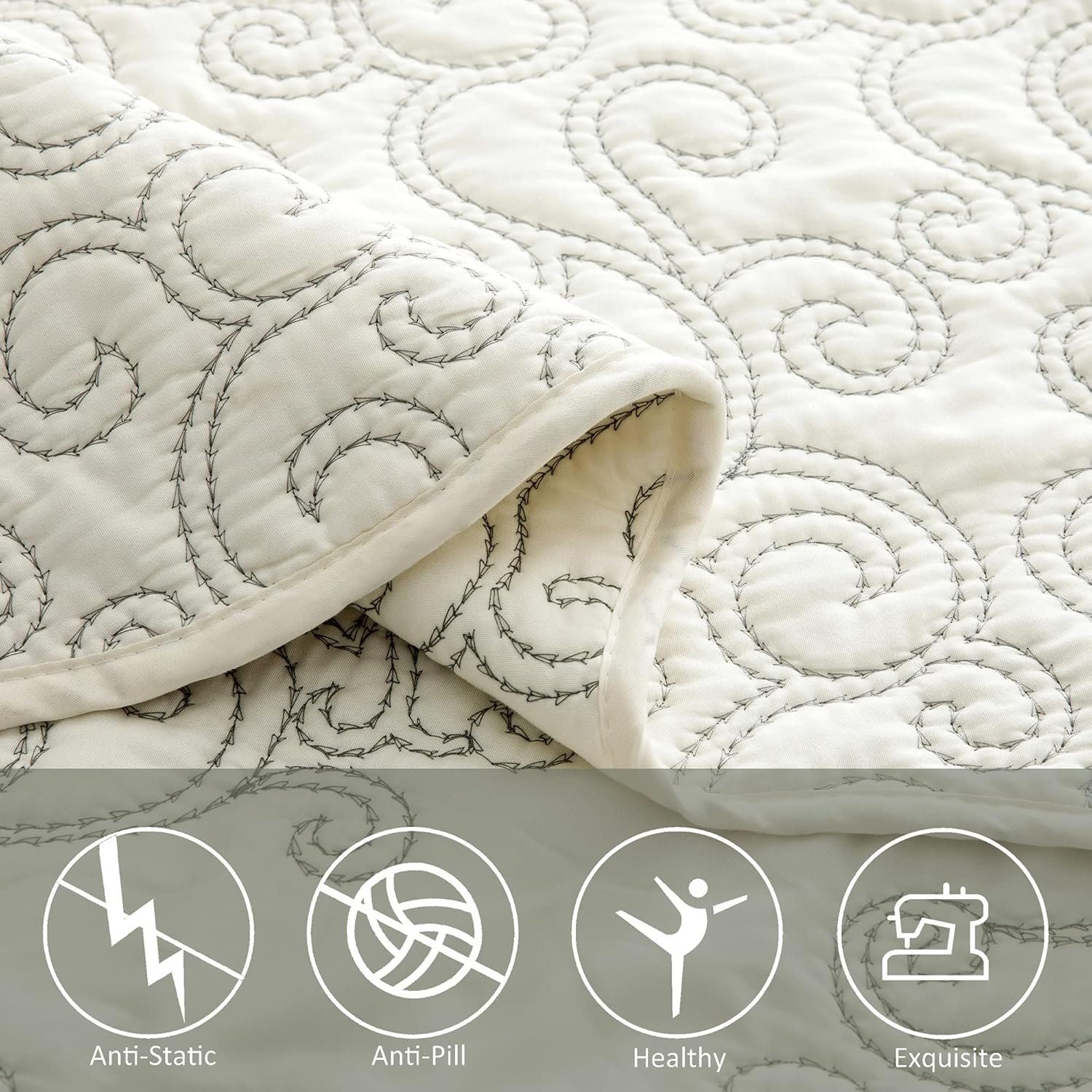Home Soft Things Damask 4 Piece Bedspread Set 1