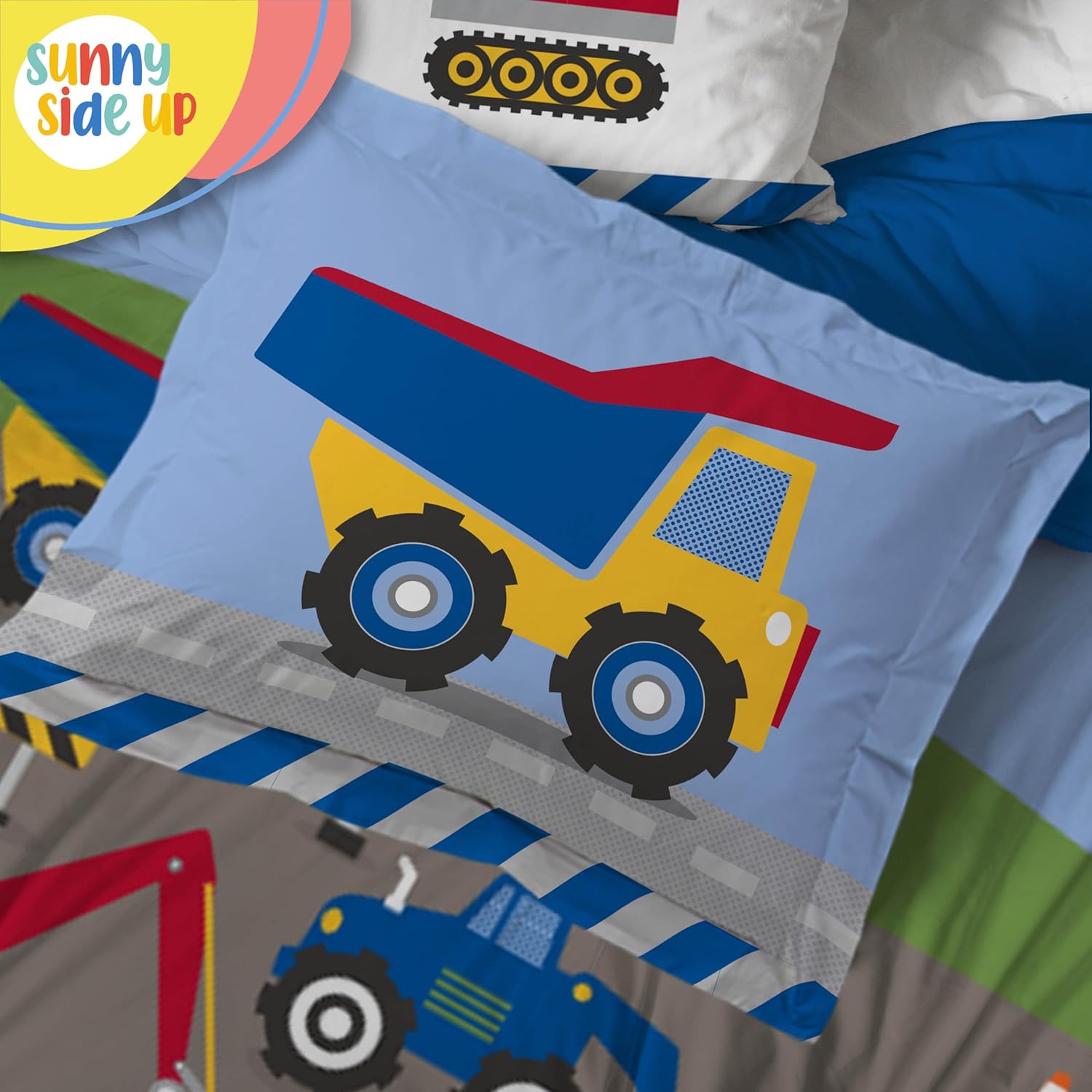Sunny Side Up Construction Zone Twin Comforter Set