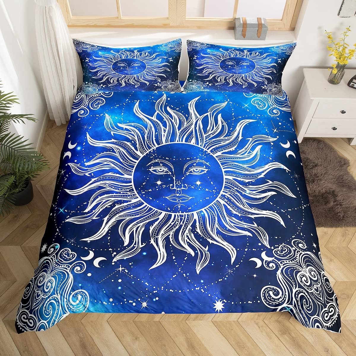 Boho Sun Comforter Cover Set 3D Print Queen Size