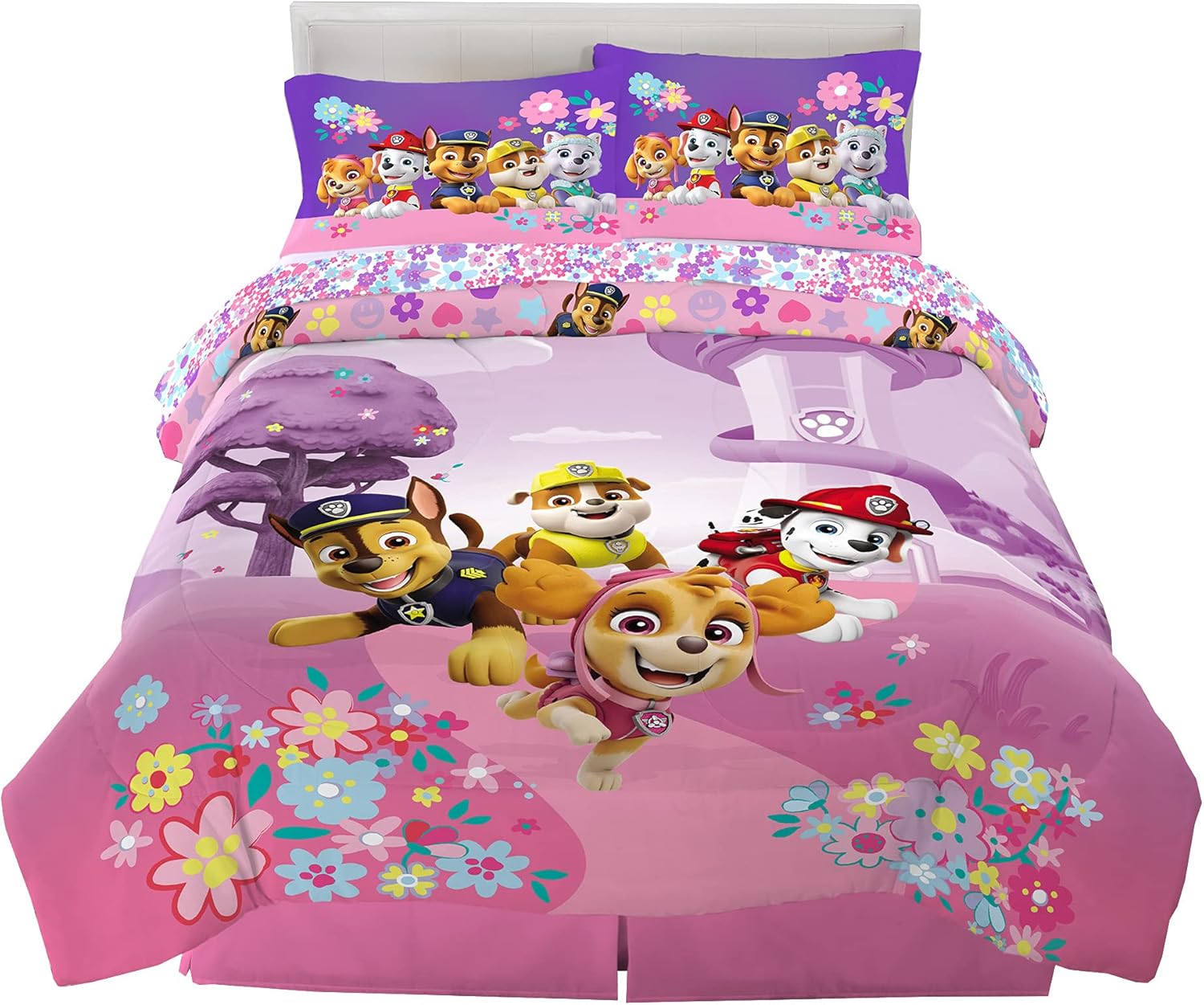 Franco Kids Bedding Comforter Set with Sheets Paw Patrol Girls