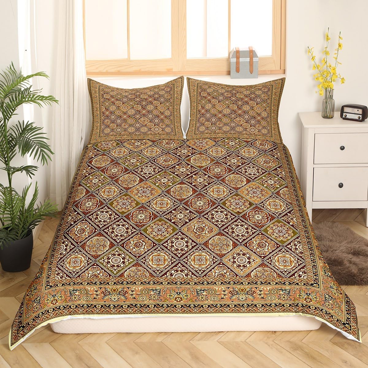 Feelyou Boho Paisley Duvet Cover Set Kids
