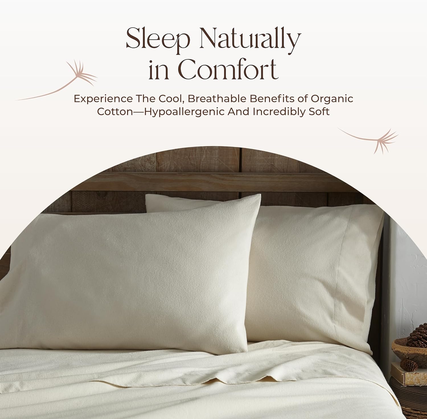 Whisper Organics Organic Flannel Sheets Twin XL Set