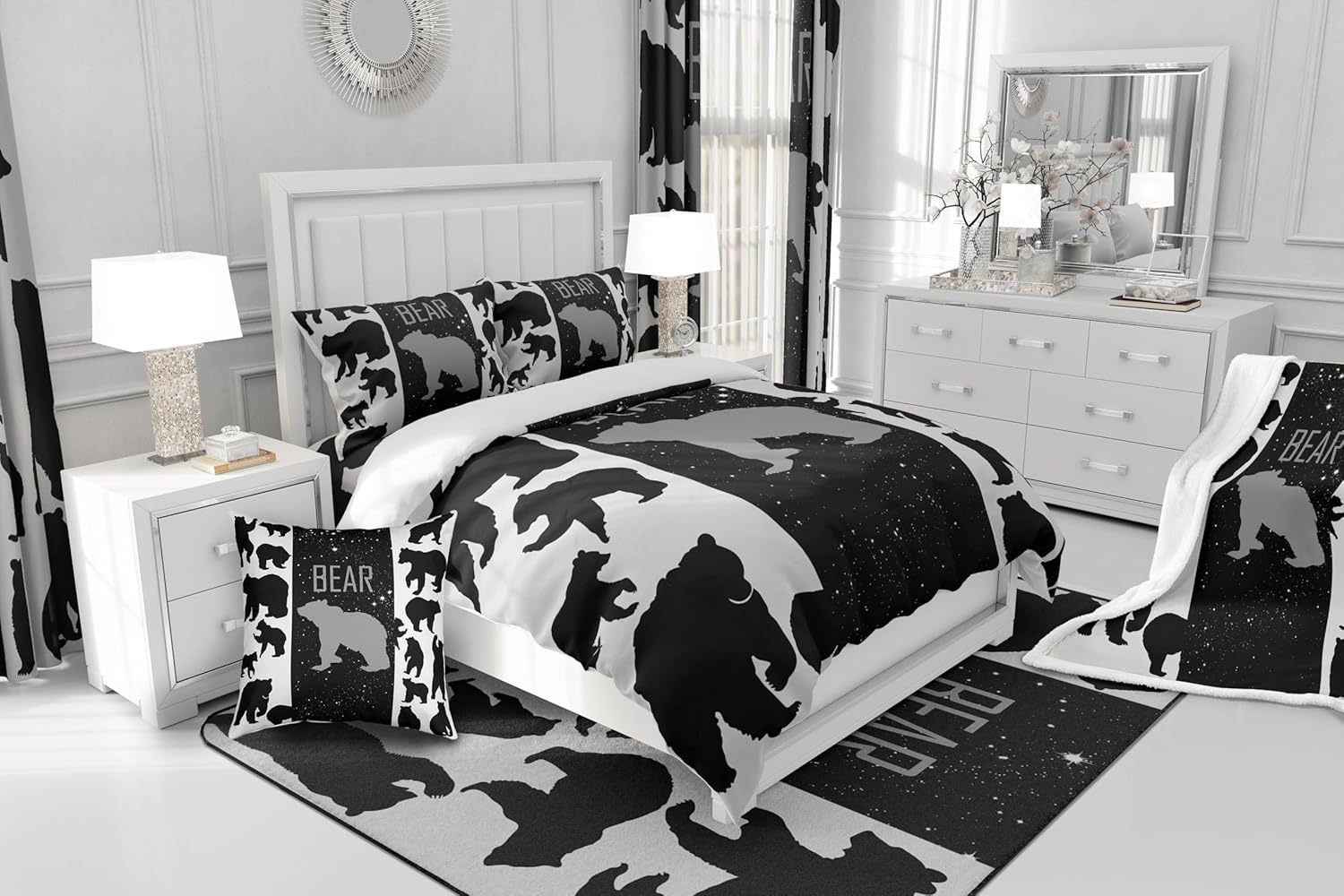 Feelyou Bear Sheet Set Kids 3D Country Bedding