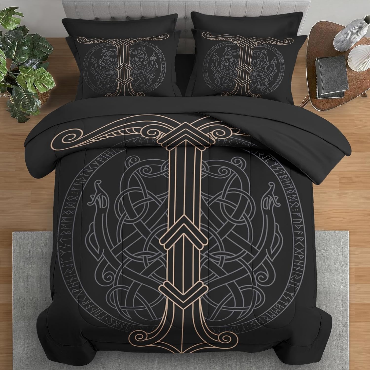 Pamnest Comforter Set King Size 7 Pcs Bedding