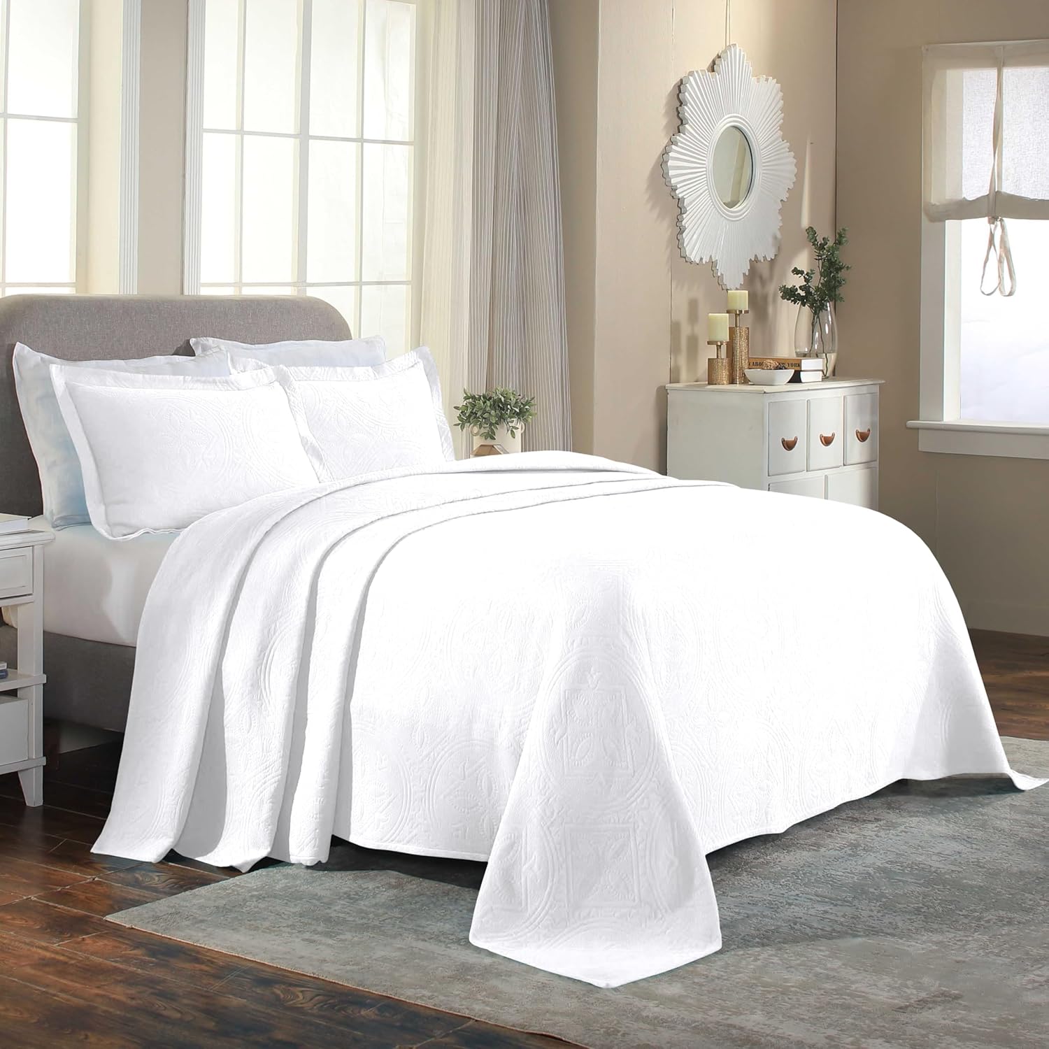 Superior 3 Piece Celtic Circles Cotton Bedspread Set