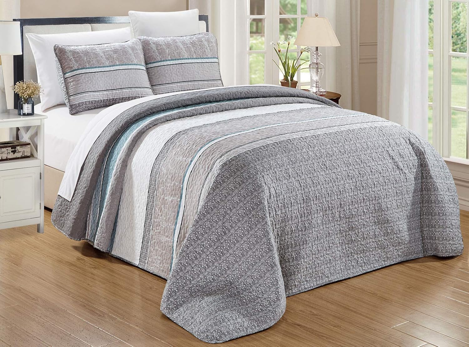 Grand Linen 2-Piece Reversible Bedspread Set