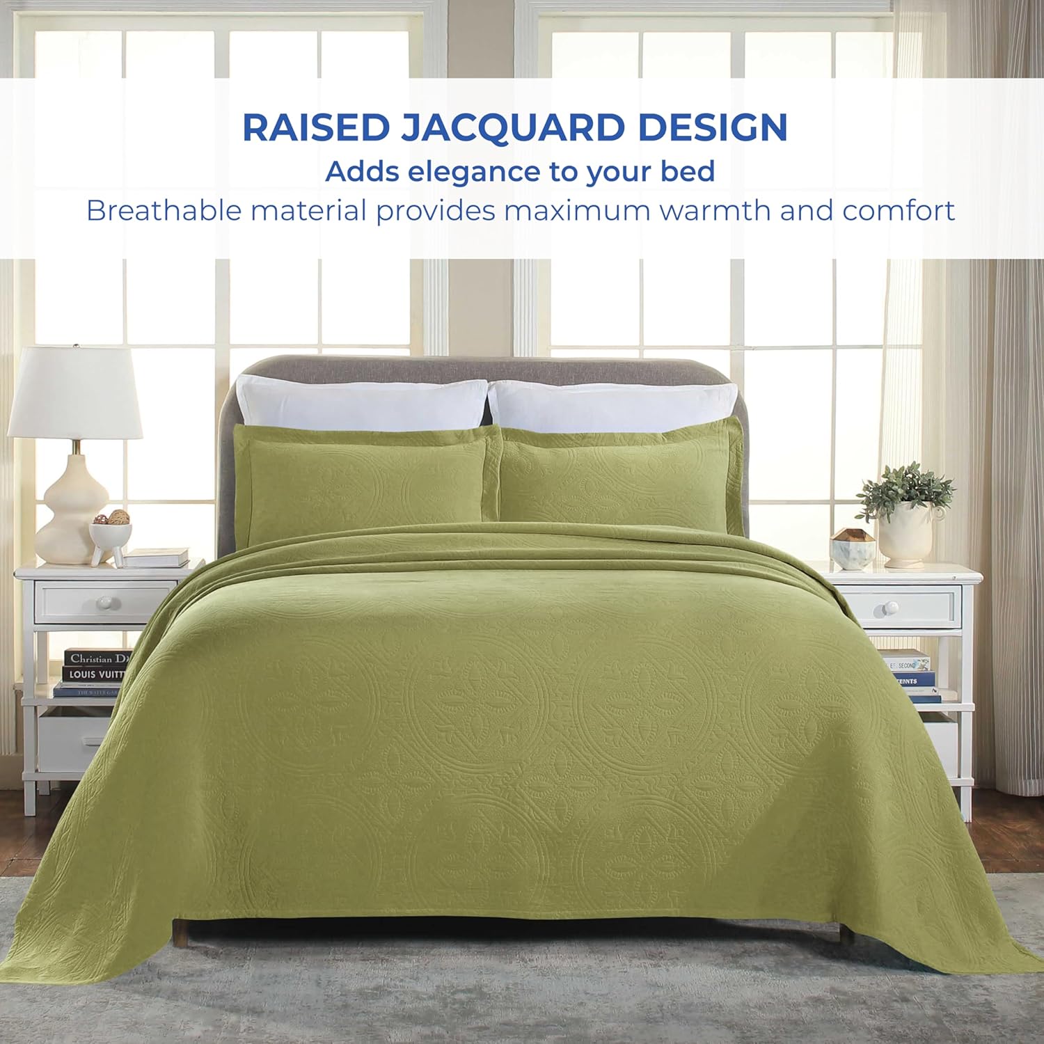 Superior 2 Piece Celtic Circles Cotton Bedspread Set