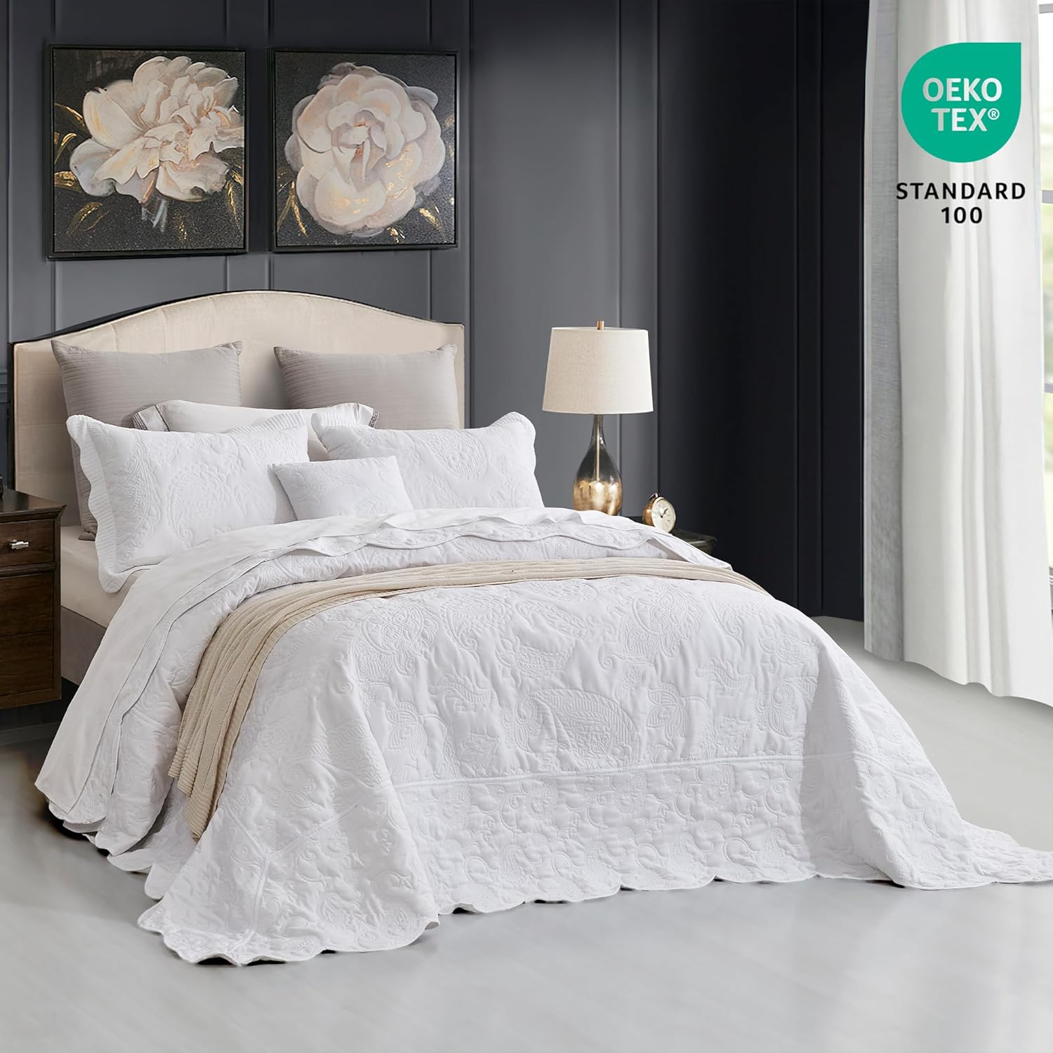 HZ HY Oversized King Bedspread Set 138x122