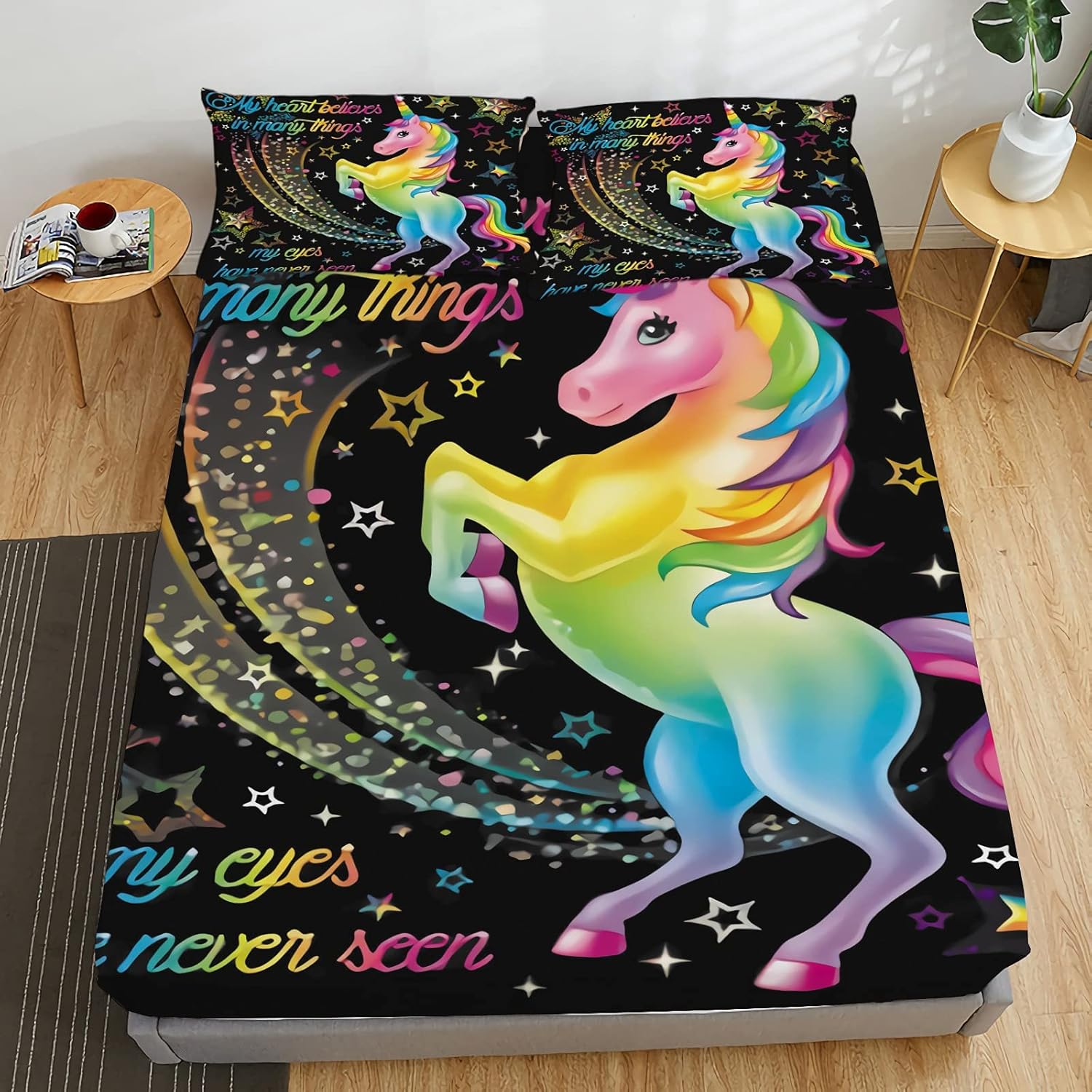 Zillons DXH Unicorn Bedding Set Queen Size