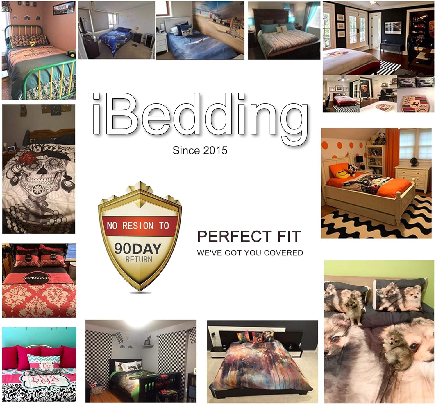 Custom Fitted Sheet with 8 Photos - Personalized Bed Sheet DIY