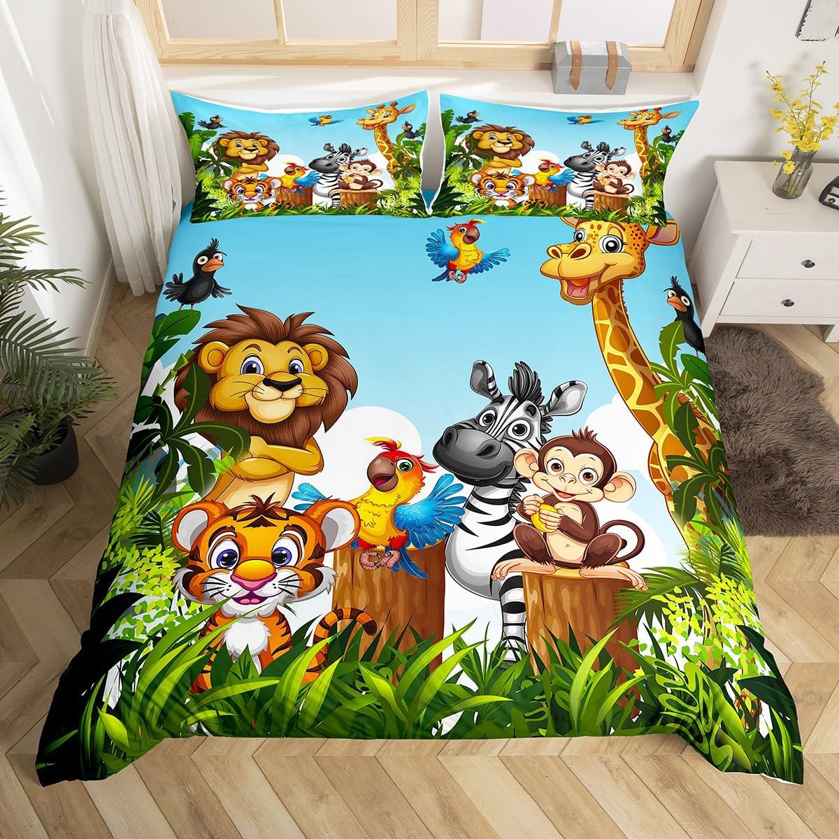 Erosebridal Animals Bedding Set Full Size Kids Duvet Cover