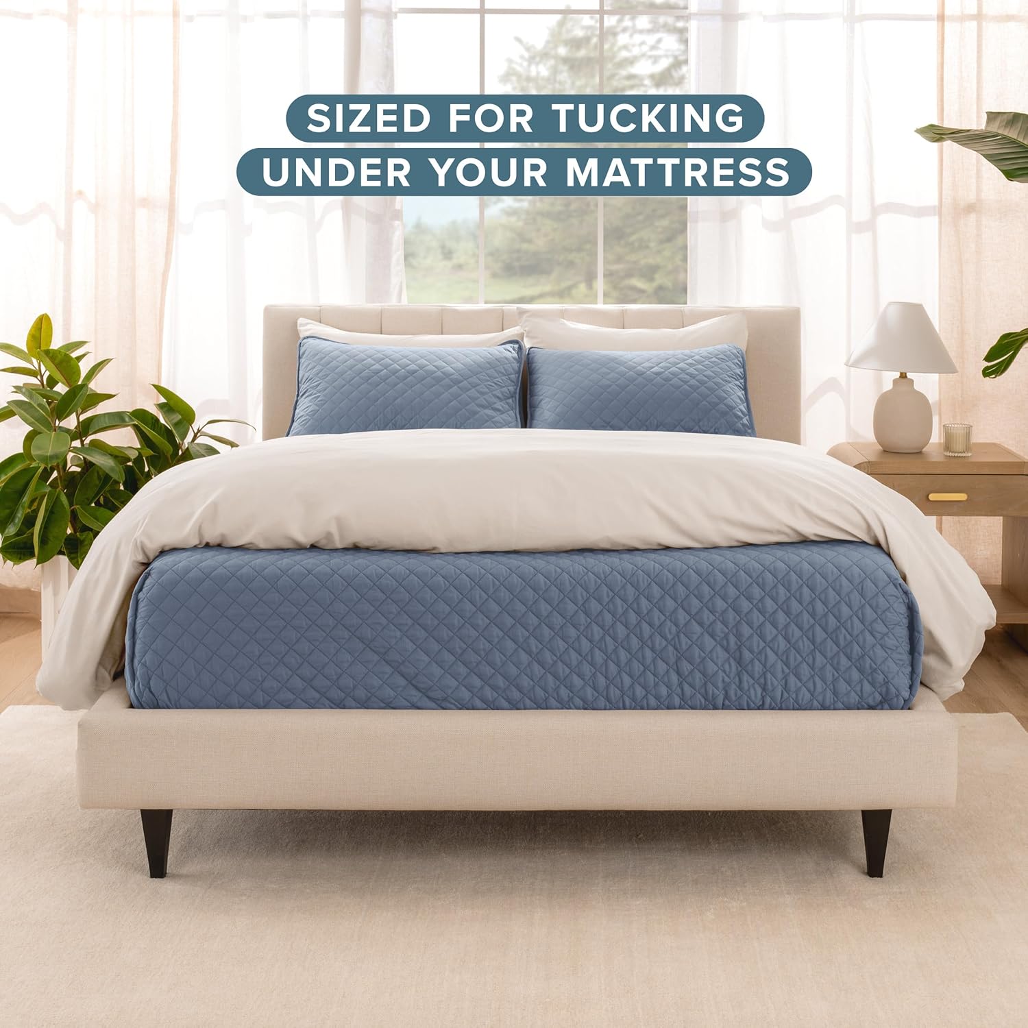 Bare Home Coverlet Set - Coronet Blue TwinTwin XL