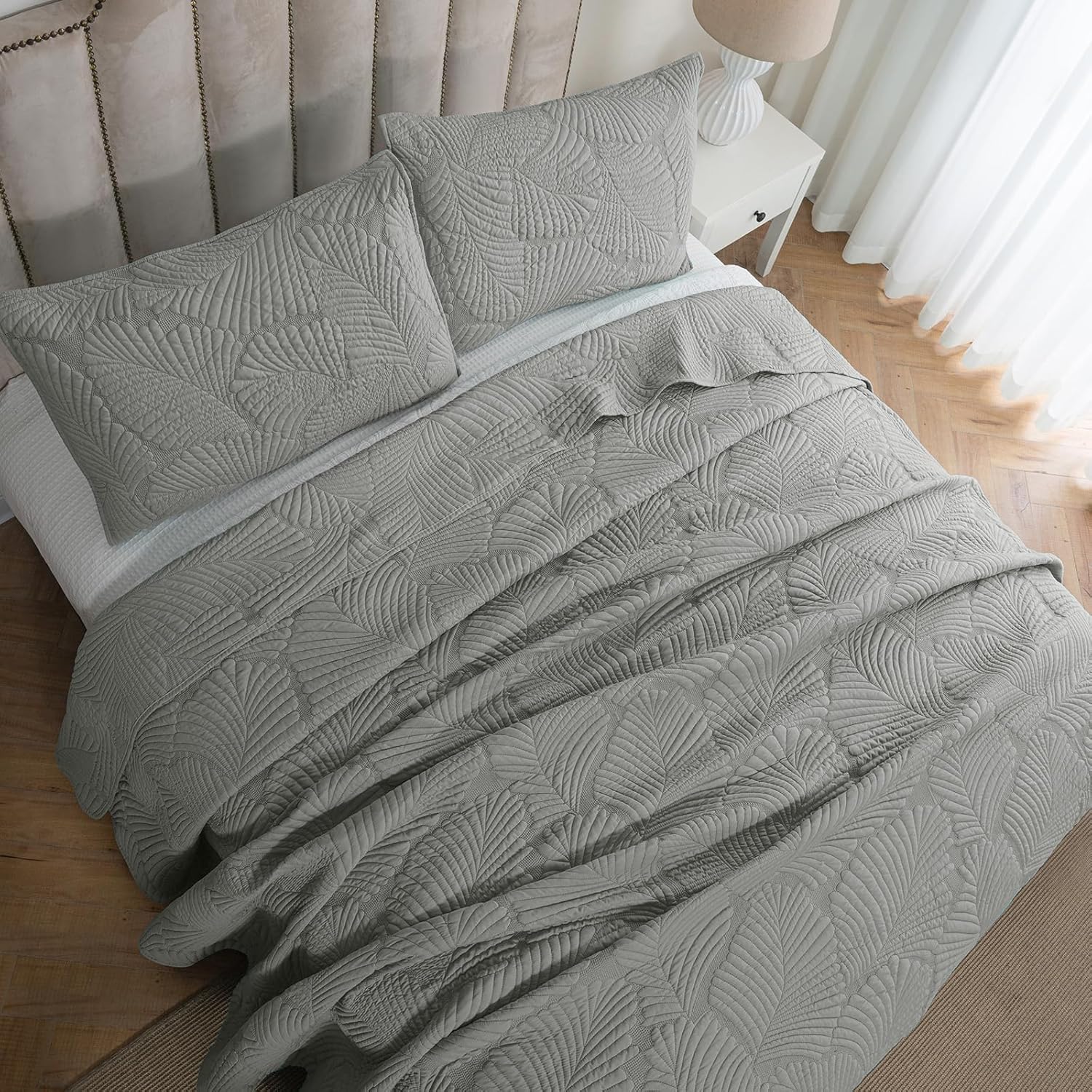 Petrichor Gray Bedspread King Size Set