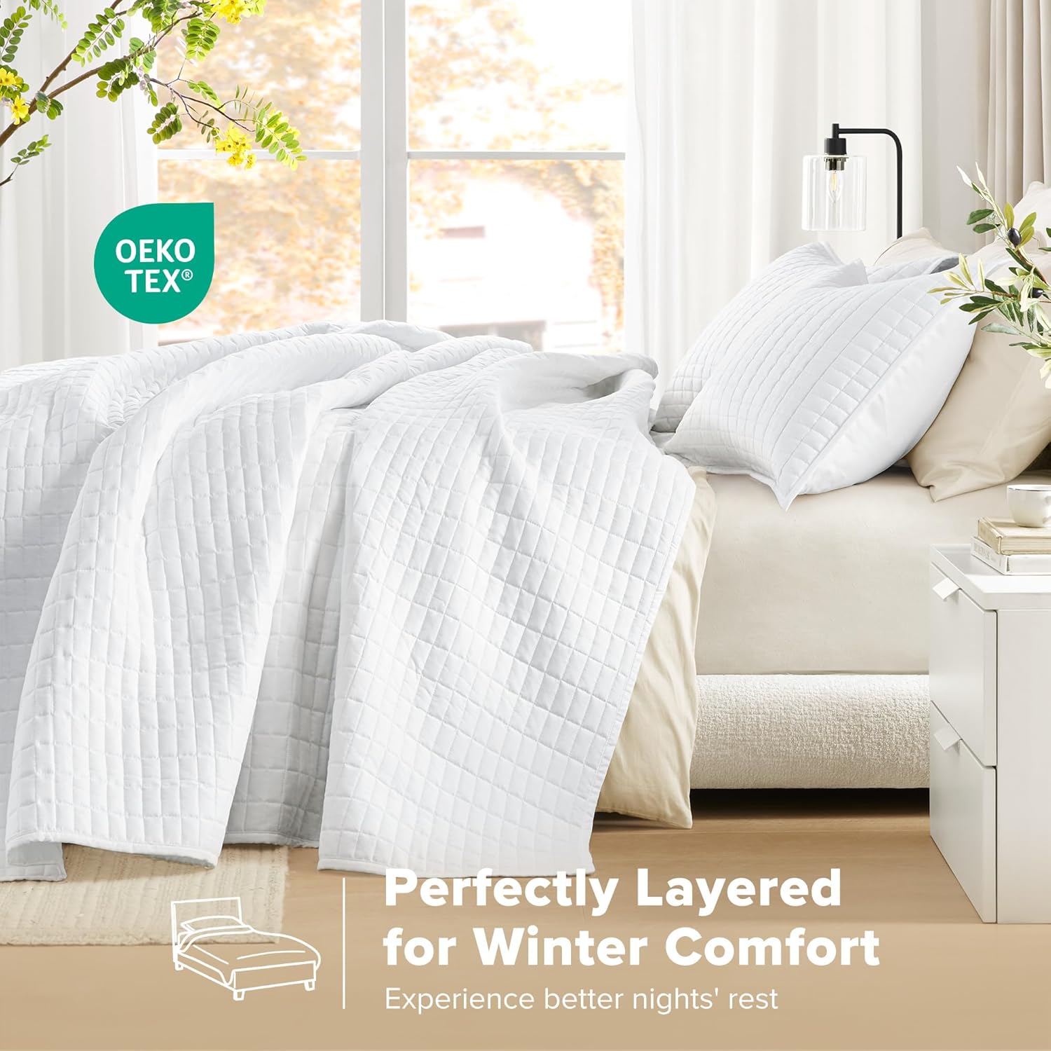 Comfort Spaces King Quilt Set with Shams 3 Piece