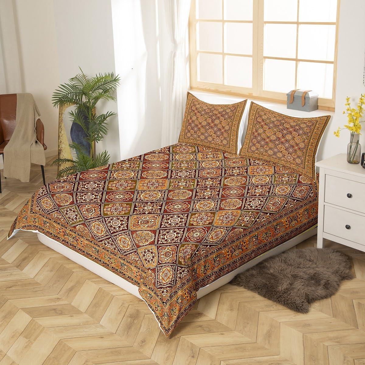 Feelyou Boho Paisley Duvet Cover Set Kids
