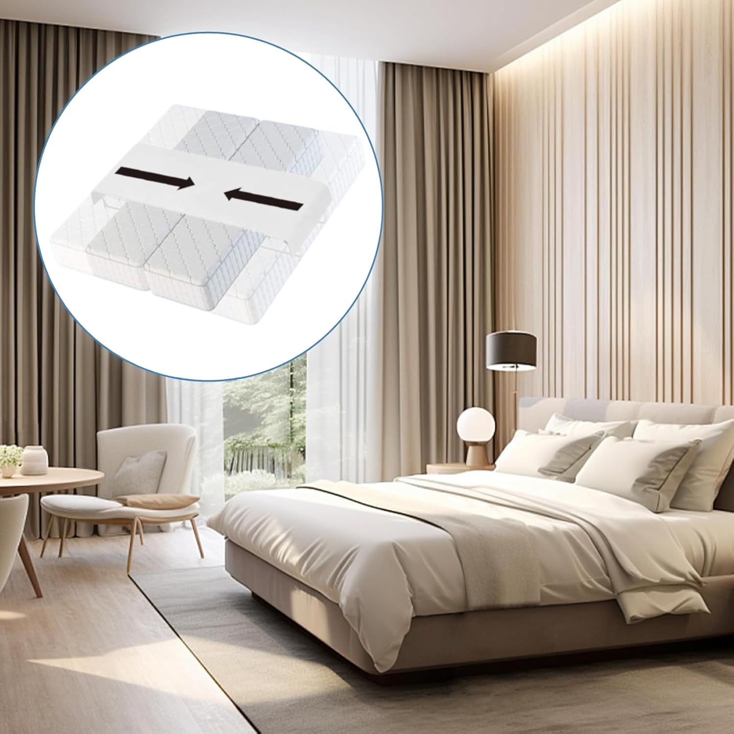 Awliye Bed Bridge Twin to King Converter Foldable and Machine-Washable